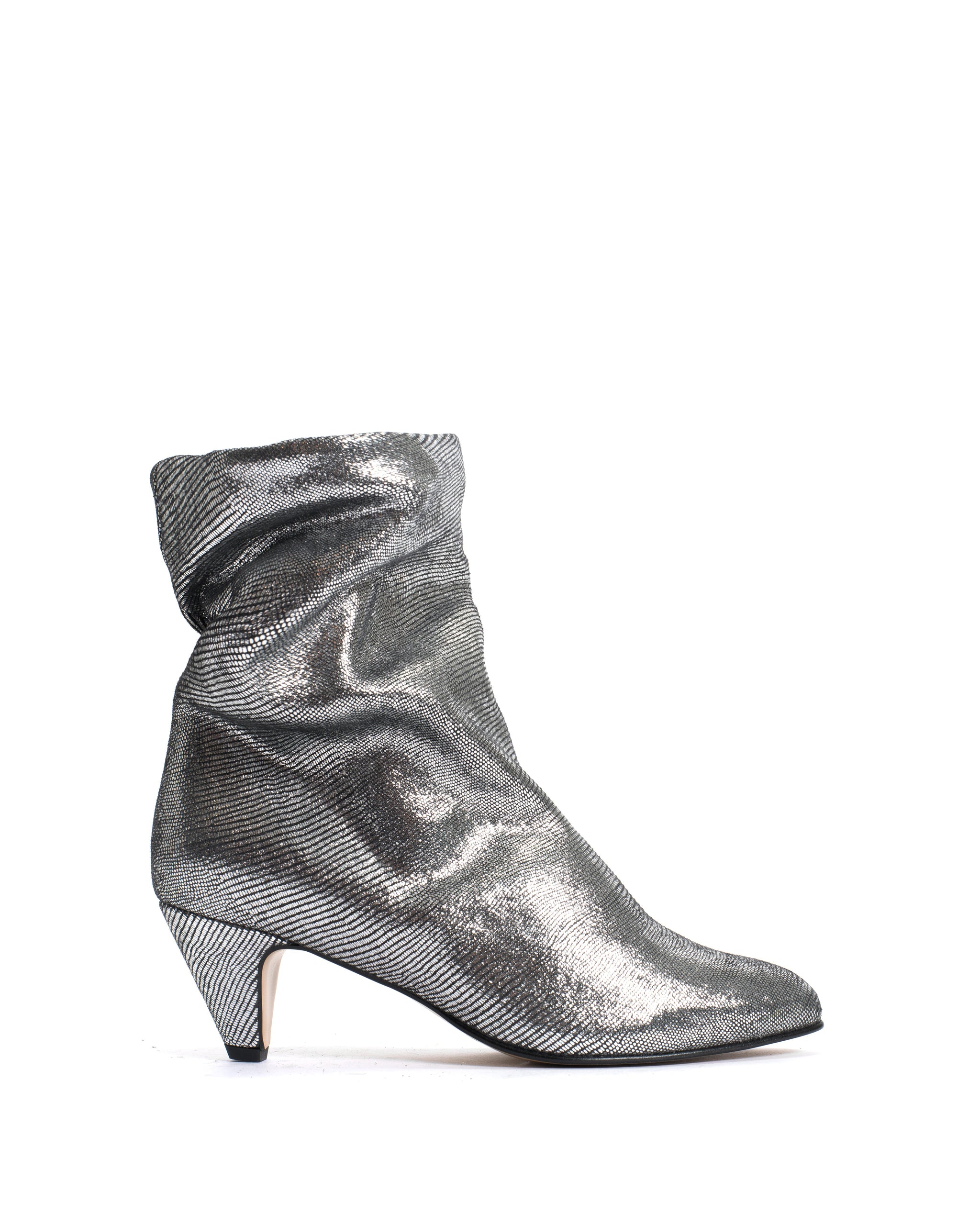Vully 50 stiletto Lizard metallic goat Platinum - Anonymous Copenhagen