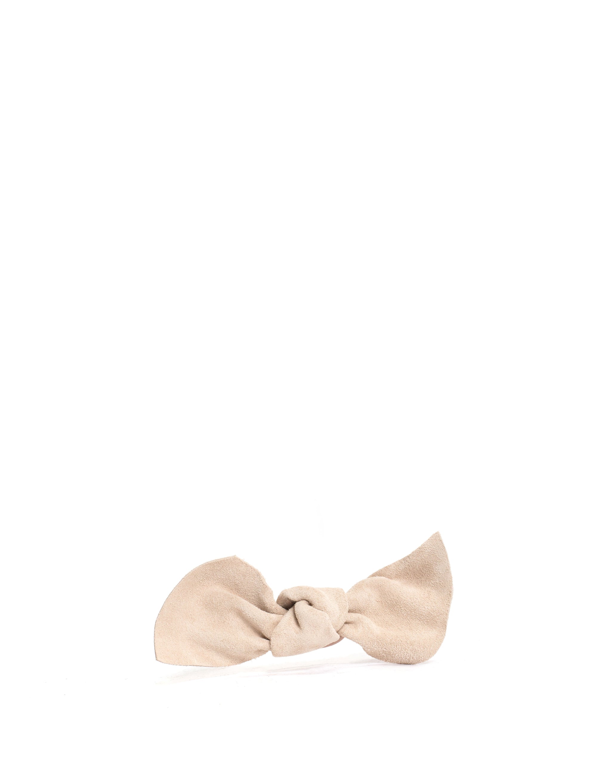 Linnie hair elastic grand bow Calf suede Vanilla cream - Anonymous Copenhagen
