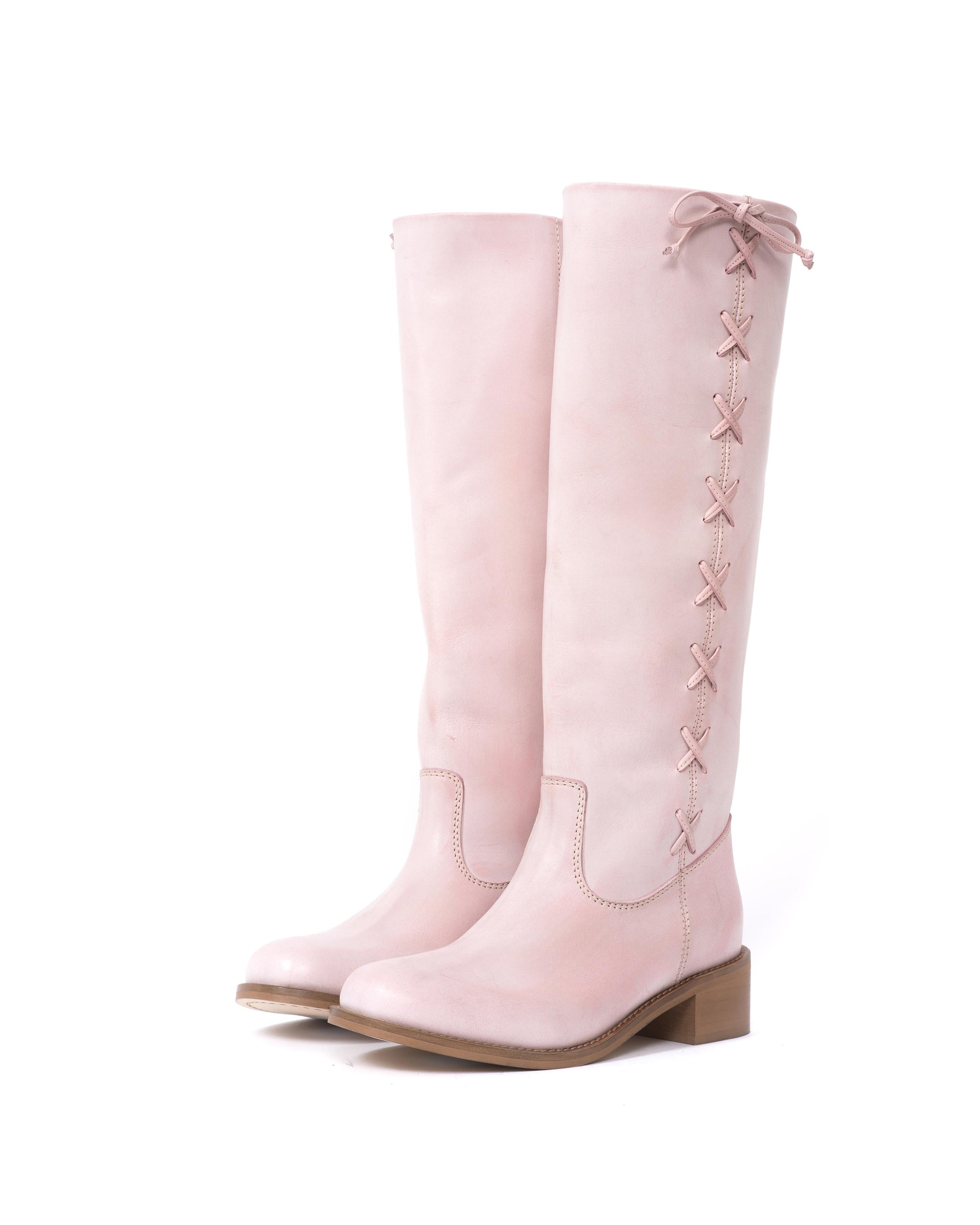Dico Ann Side laces Escovado Pink - Dico Copenhagen: High shaft boots
