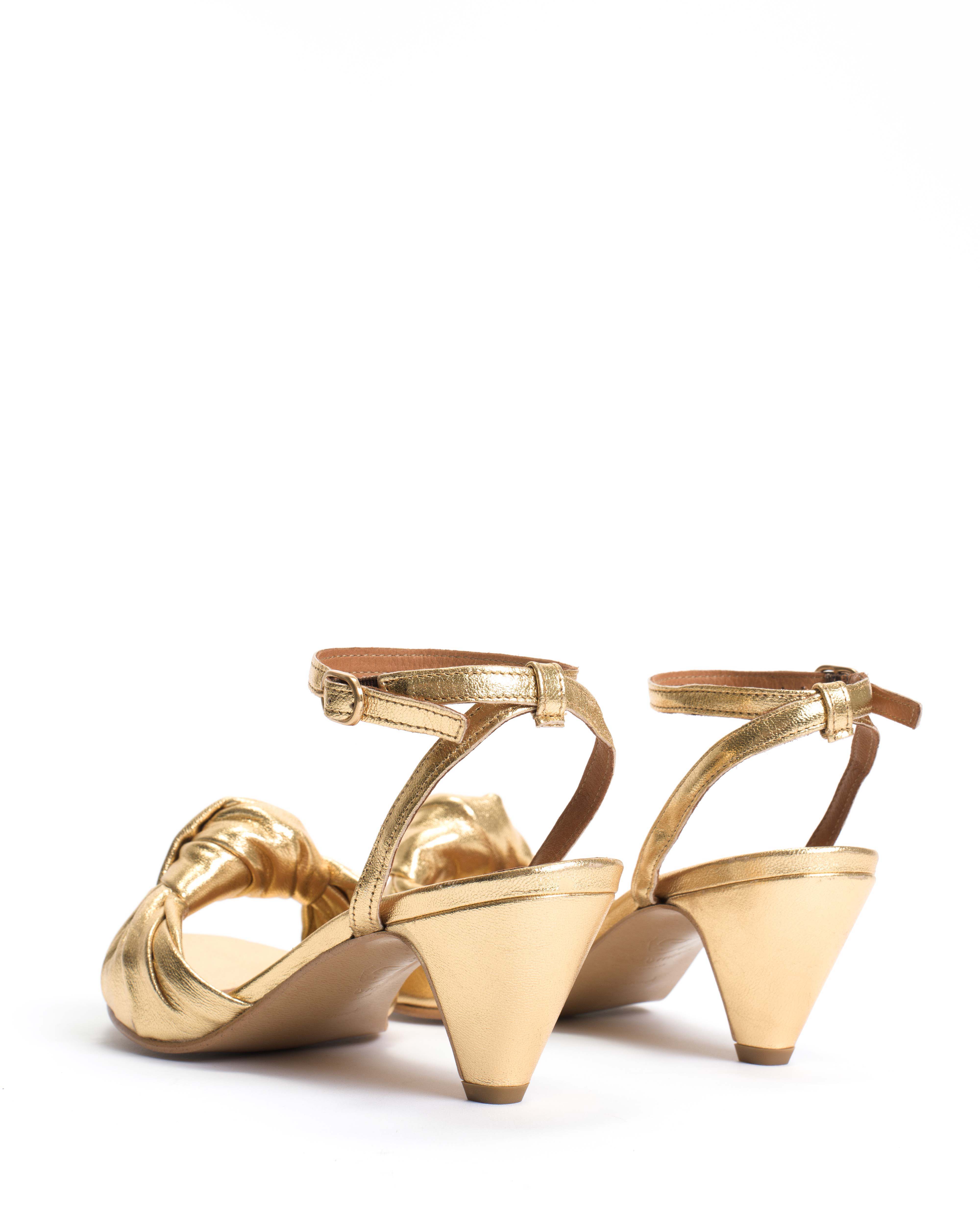 Aliza 50 stiletto Metallic goat Gold