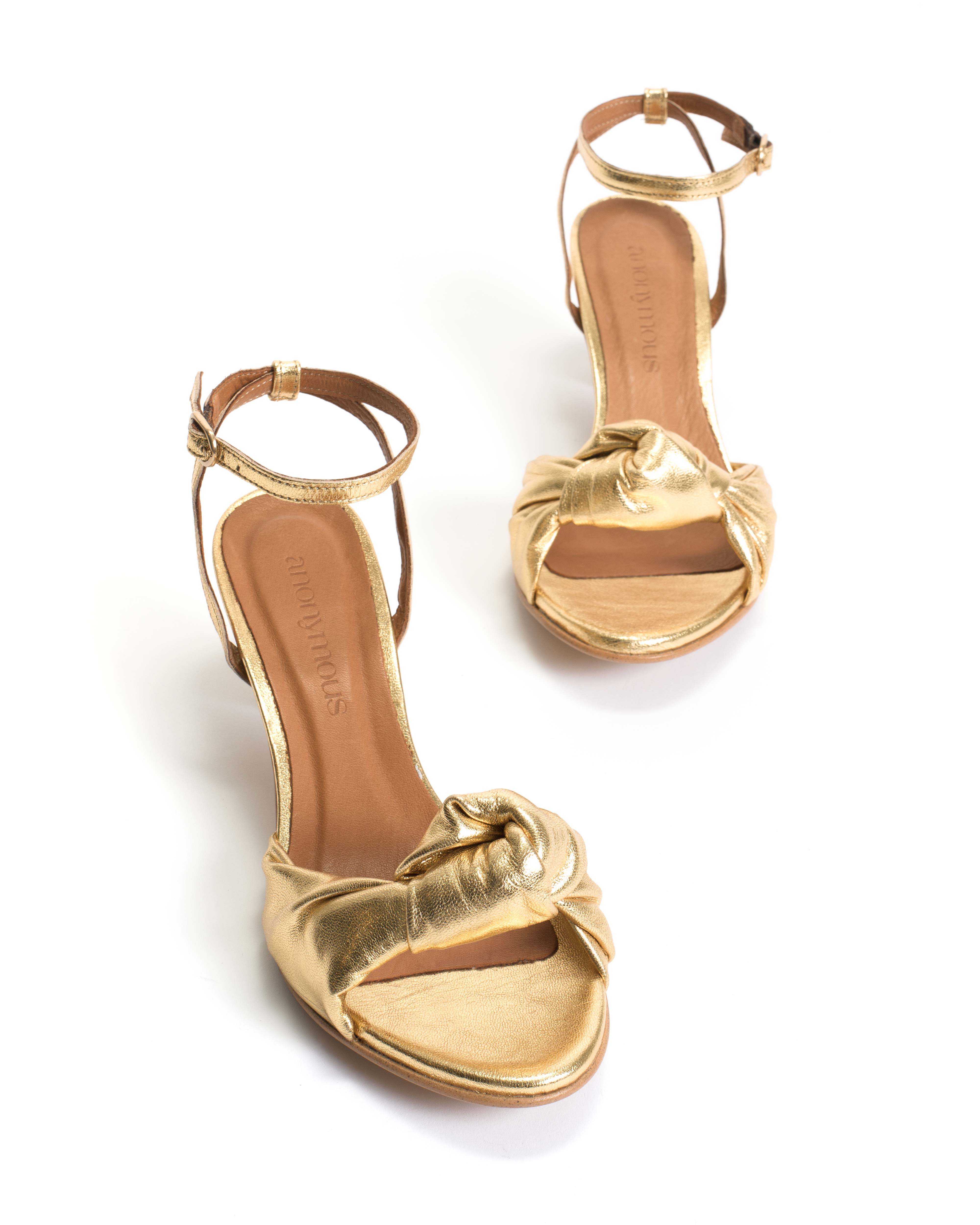 Aliza 50 stiletto Metallic goat Gold
