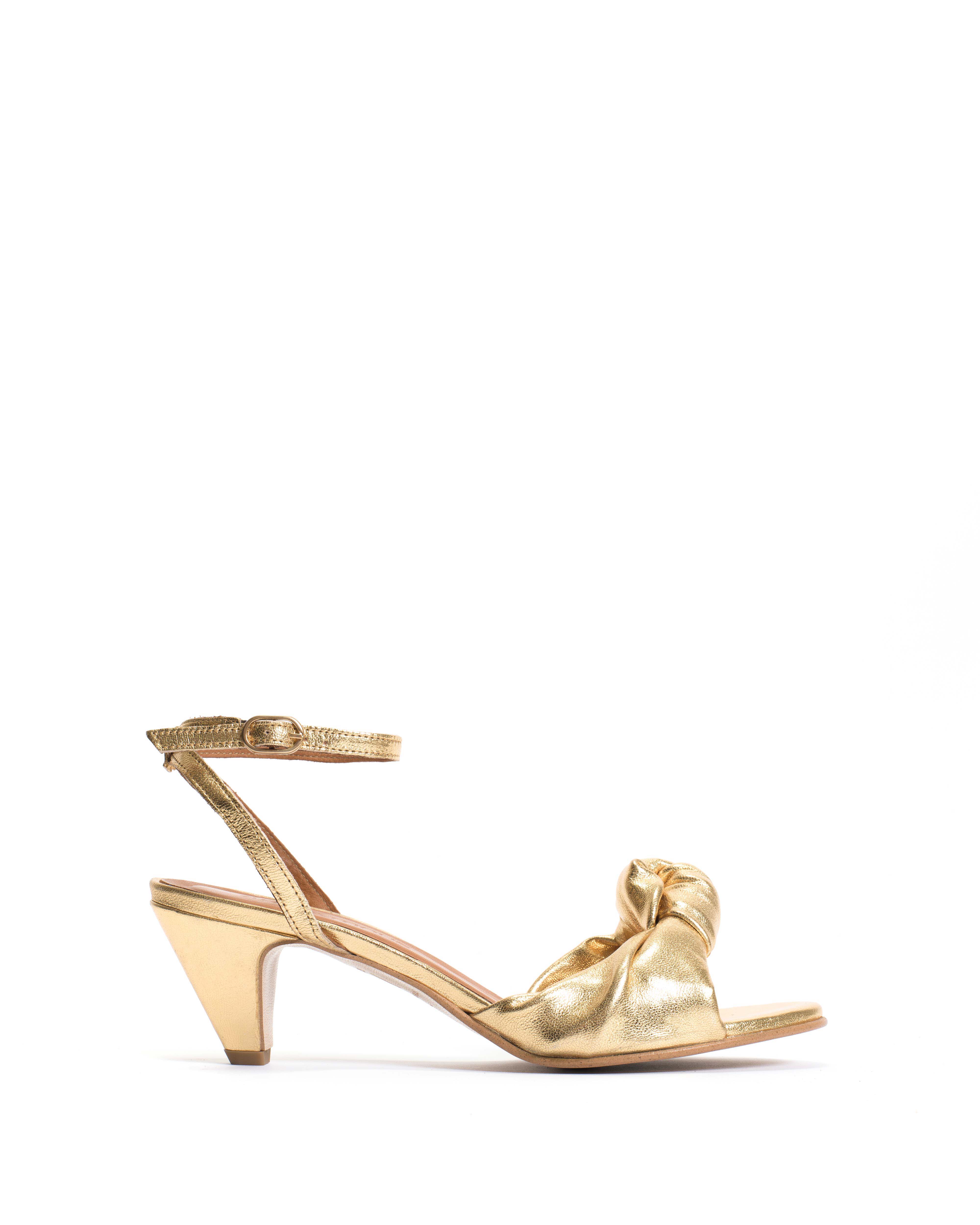 Aliza 50 stiletto Metallic goat Gold