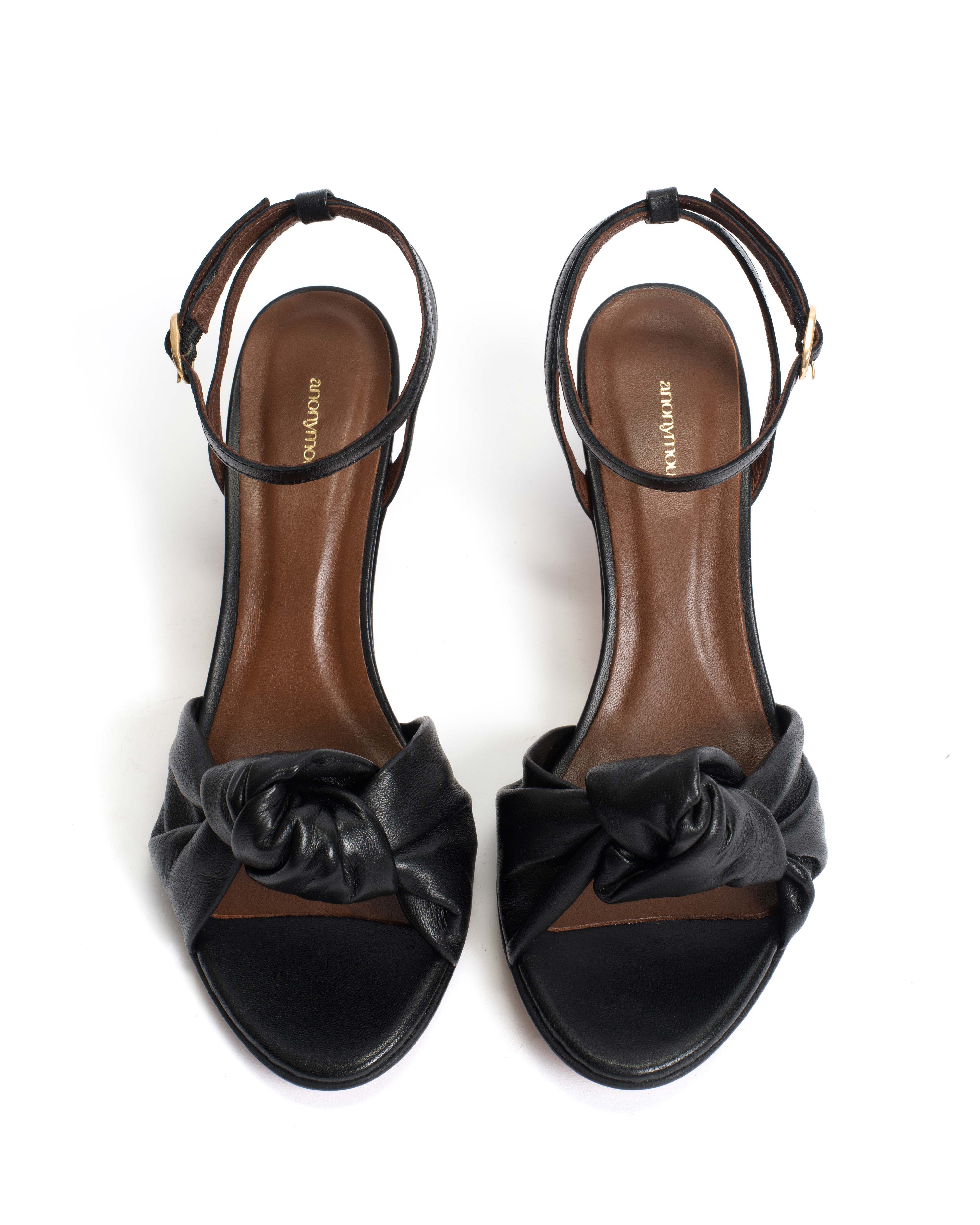 Aliza 50 stiletto Shiny lamb Black