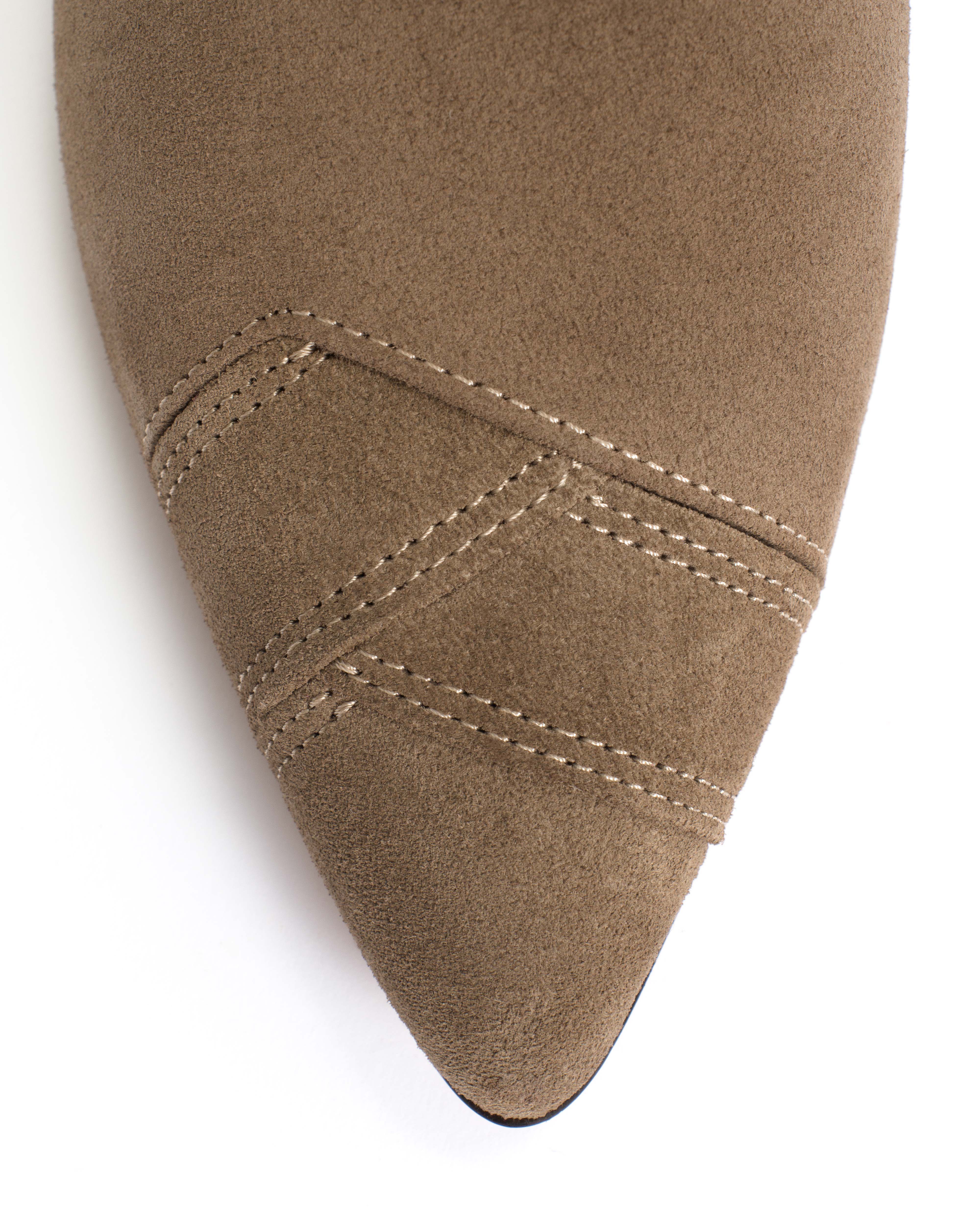 Avy 40 stiletto Calf suede Mushroom