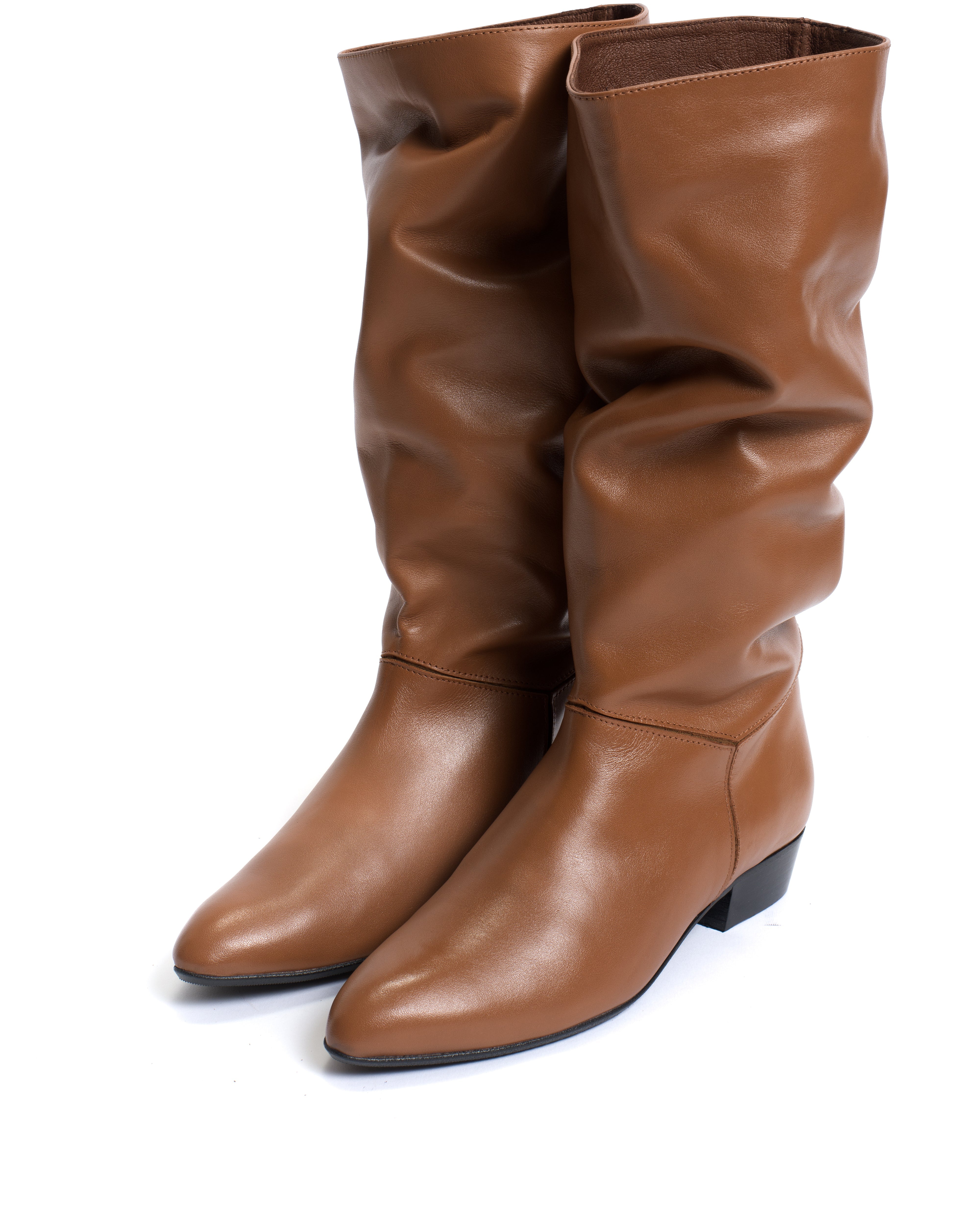 Jasmina 20 Soft calf & suede leather Camel & cinnamon