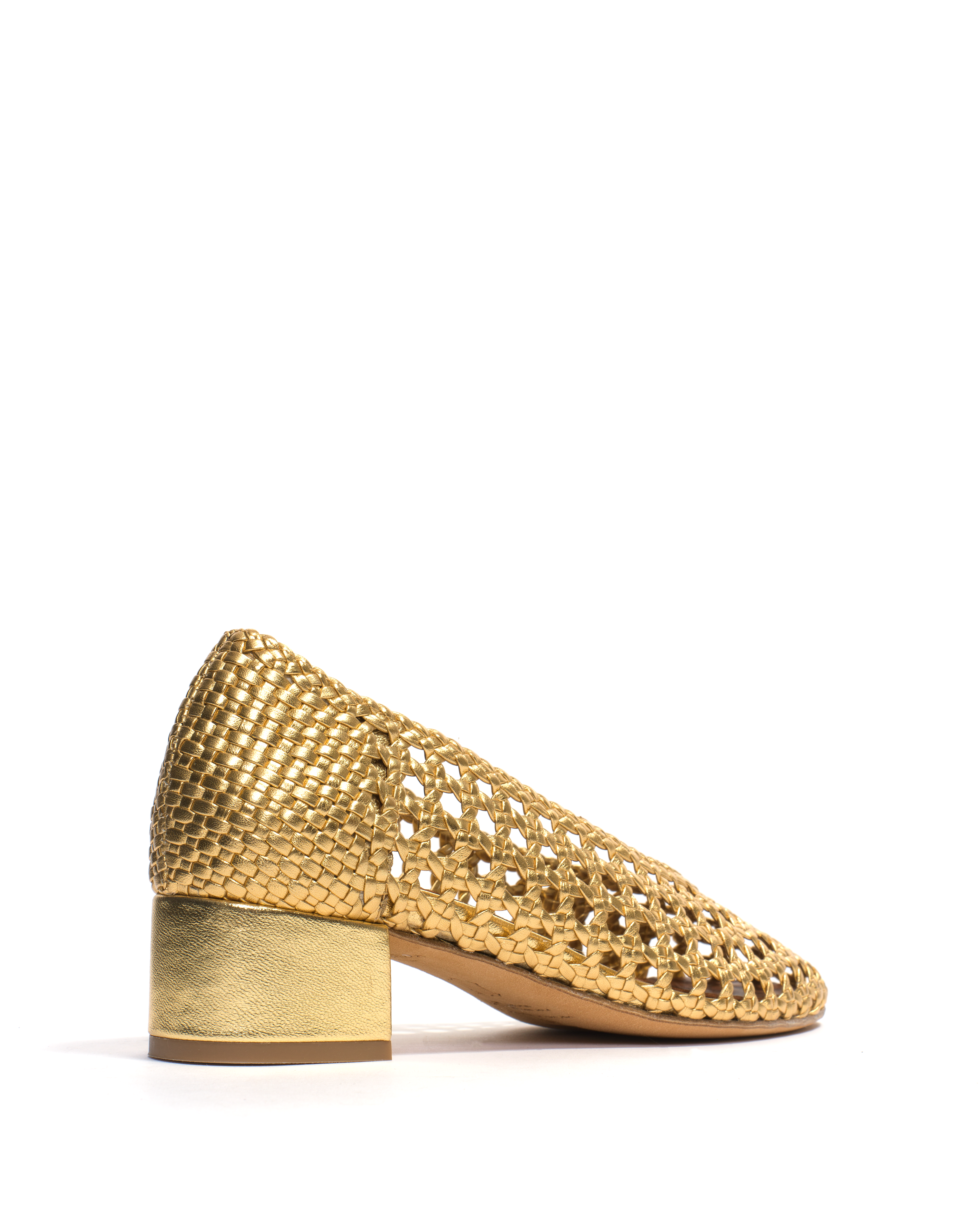 Sessi 40 hand-braided Hand-braided leather Gold