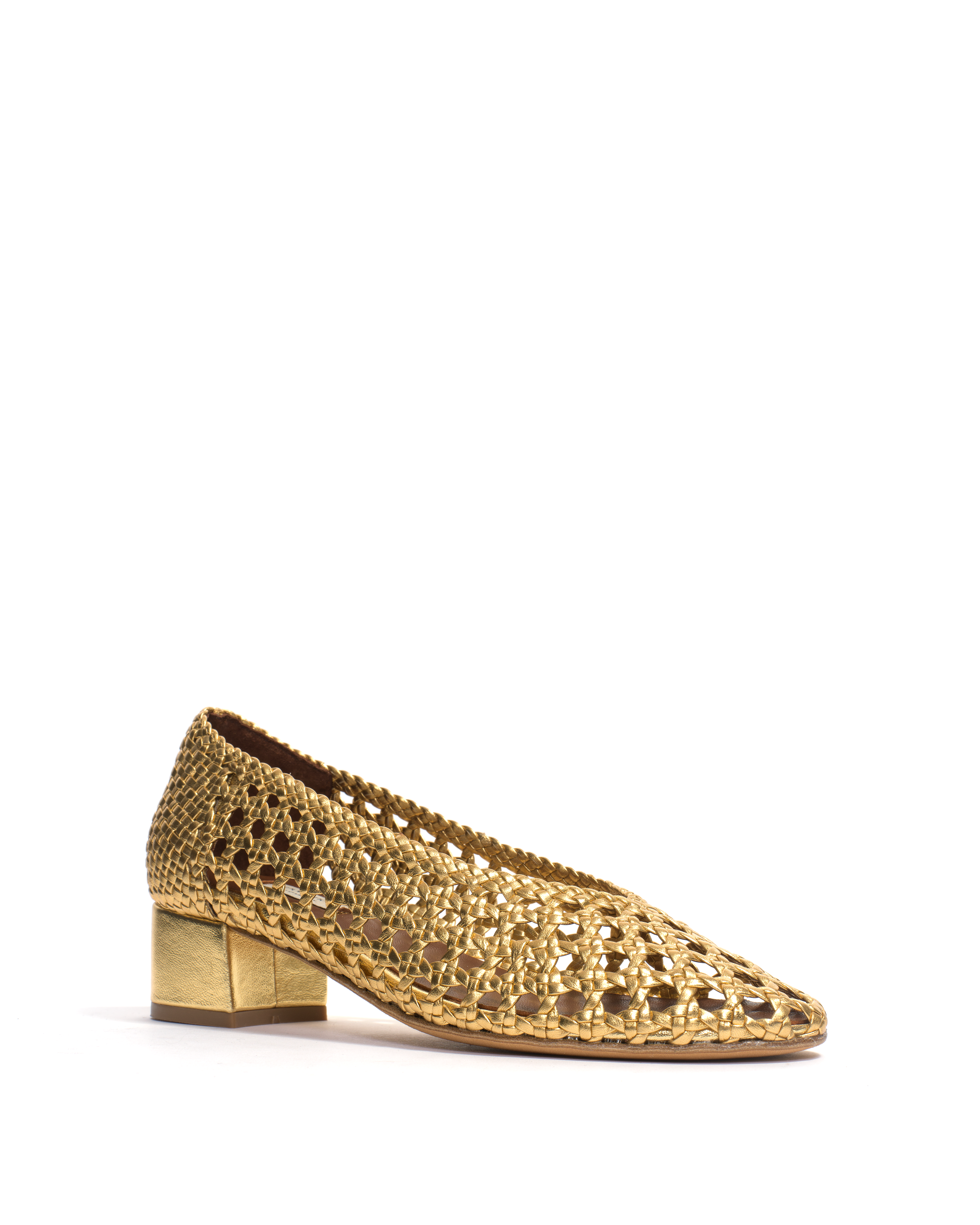 Sessi 40 hand-braided Hand-braided leather Gold