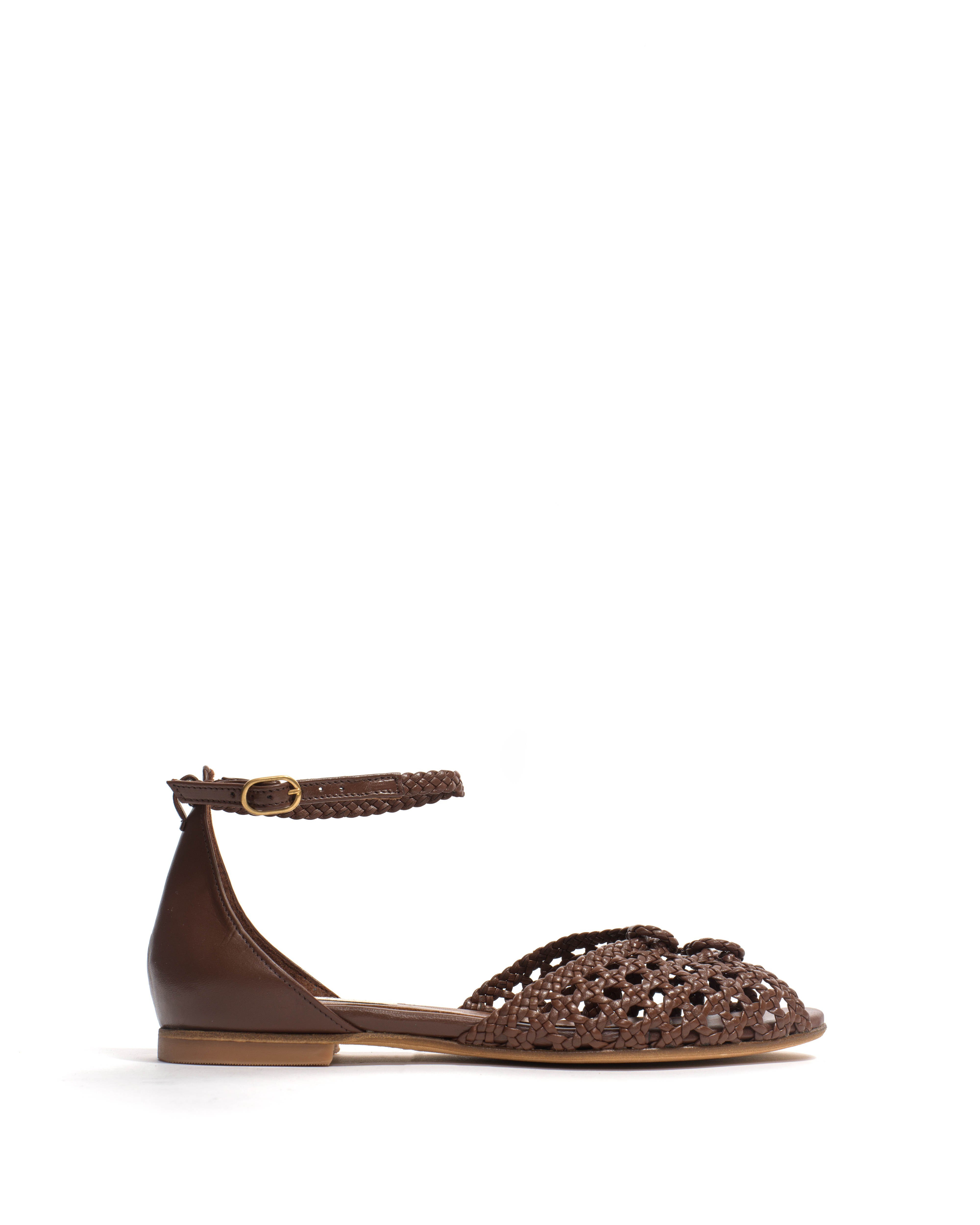 Lucy 10 Hand-braided leather Chocolate