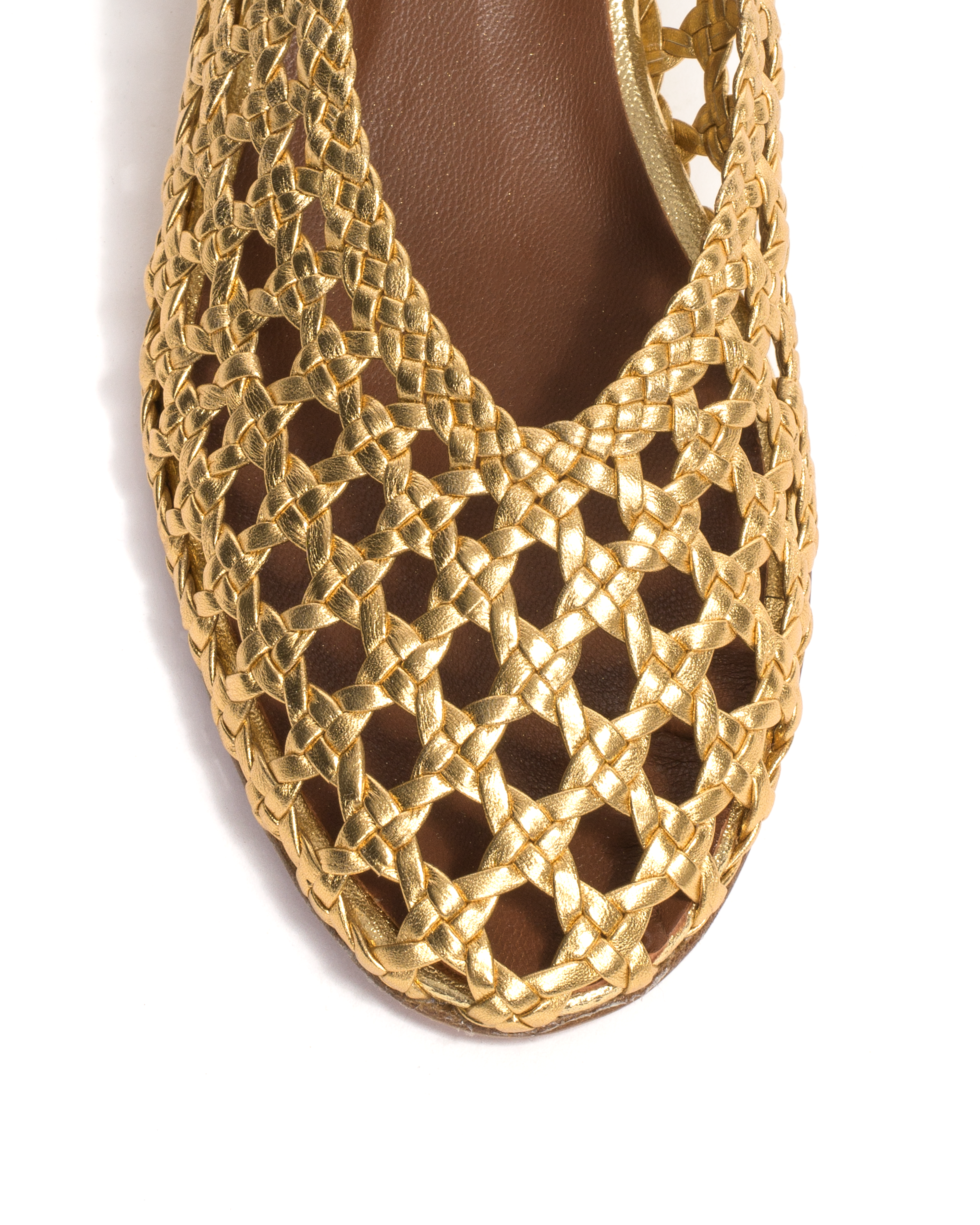 Sessi 40 hand-braided Hand-braided leather Gold