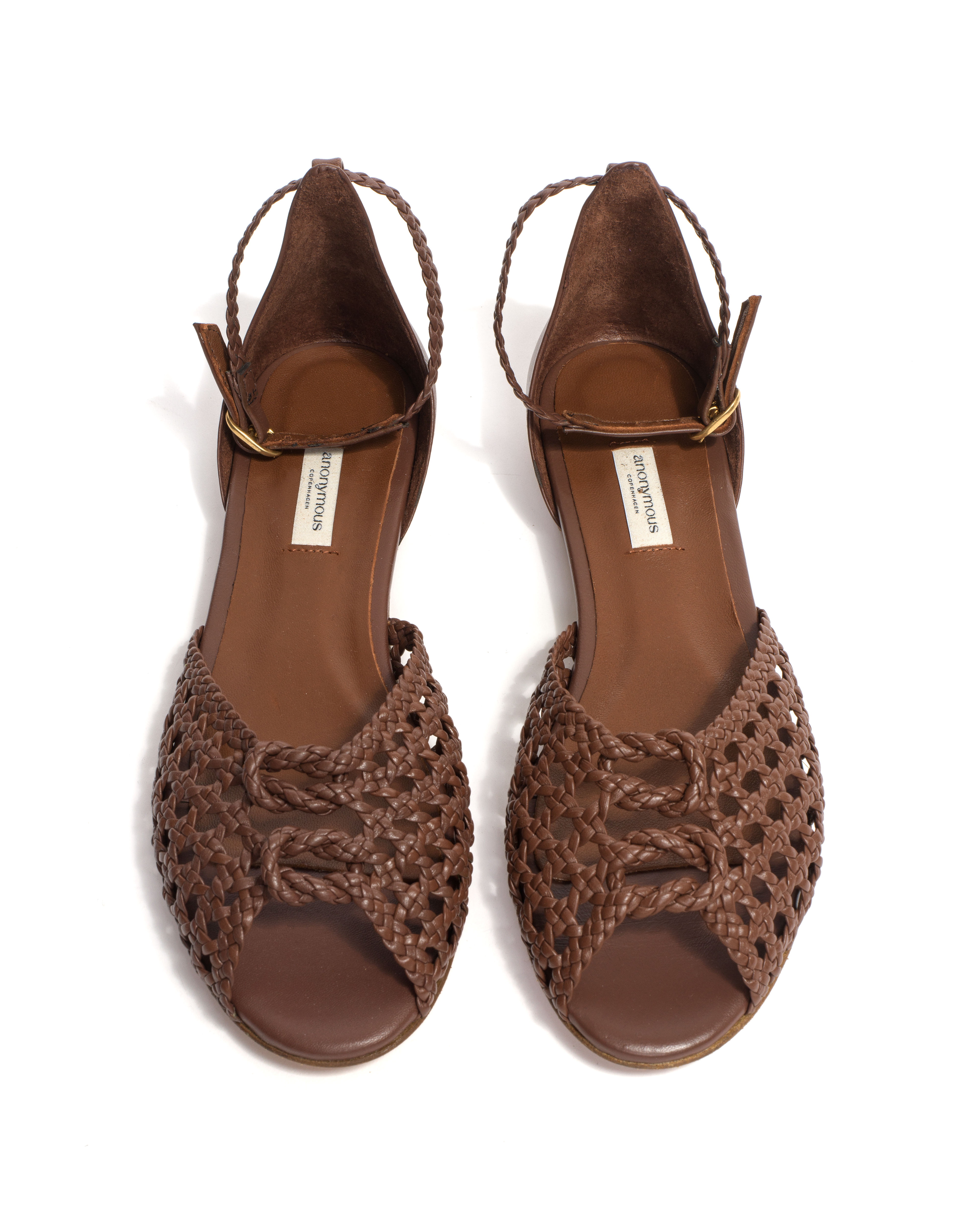 Lucy 10 Hand-braided leather Chocolate