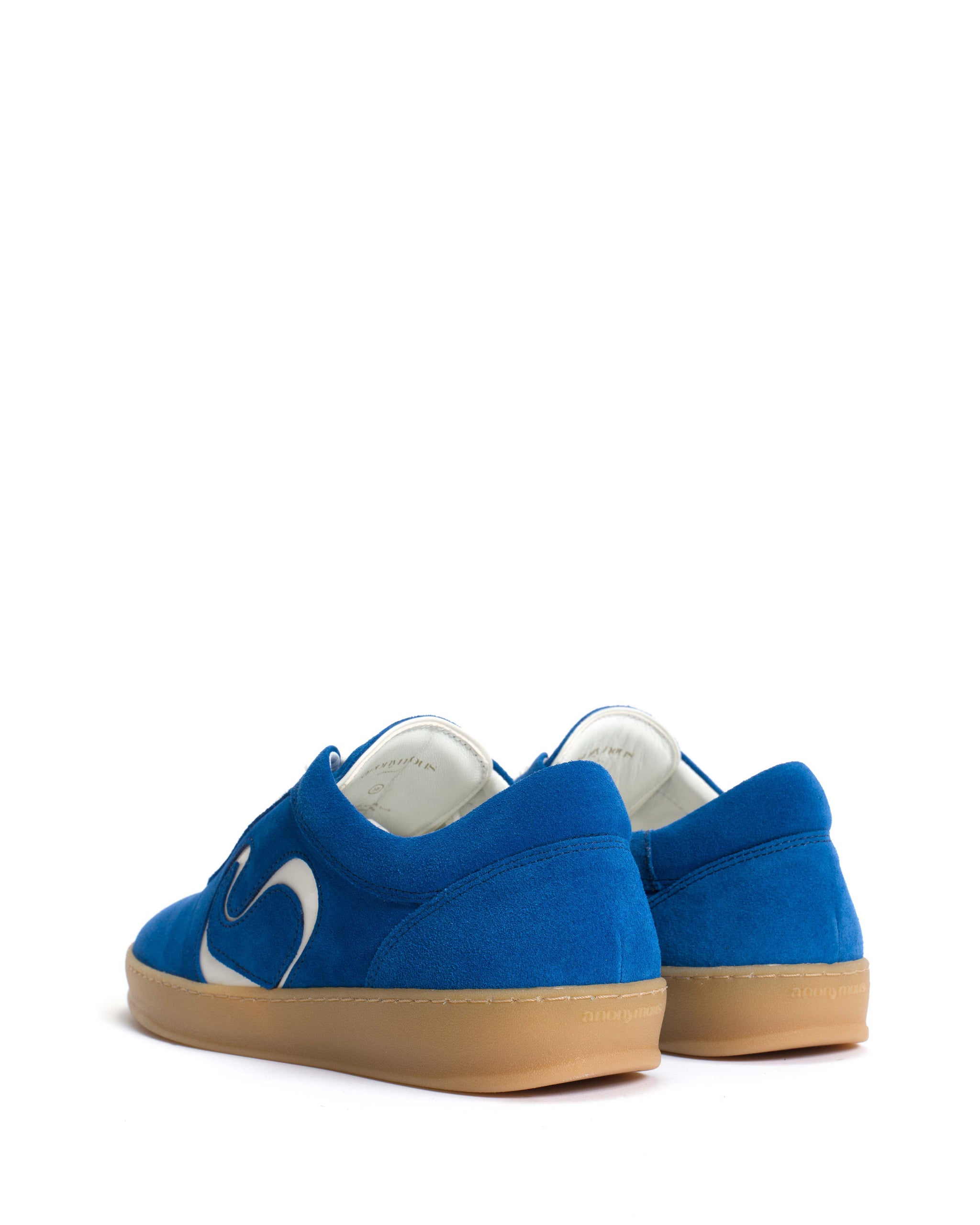 Blaire Calf suede & polished soft calf Electric blue & sand white - Anonymous Copenhagen