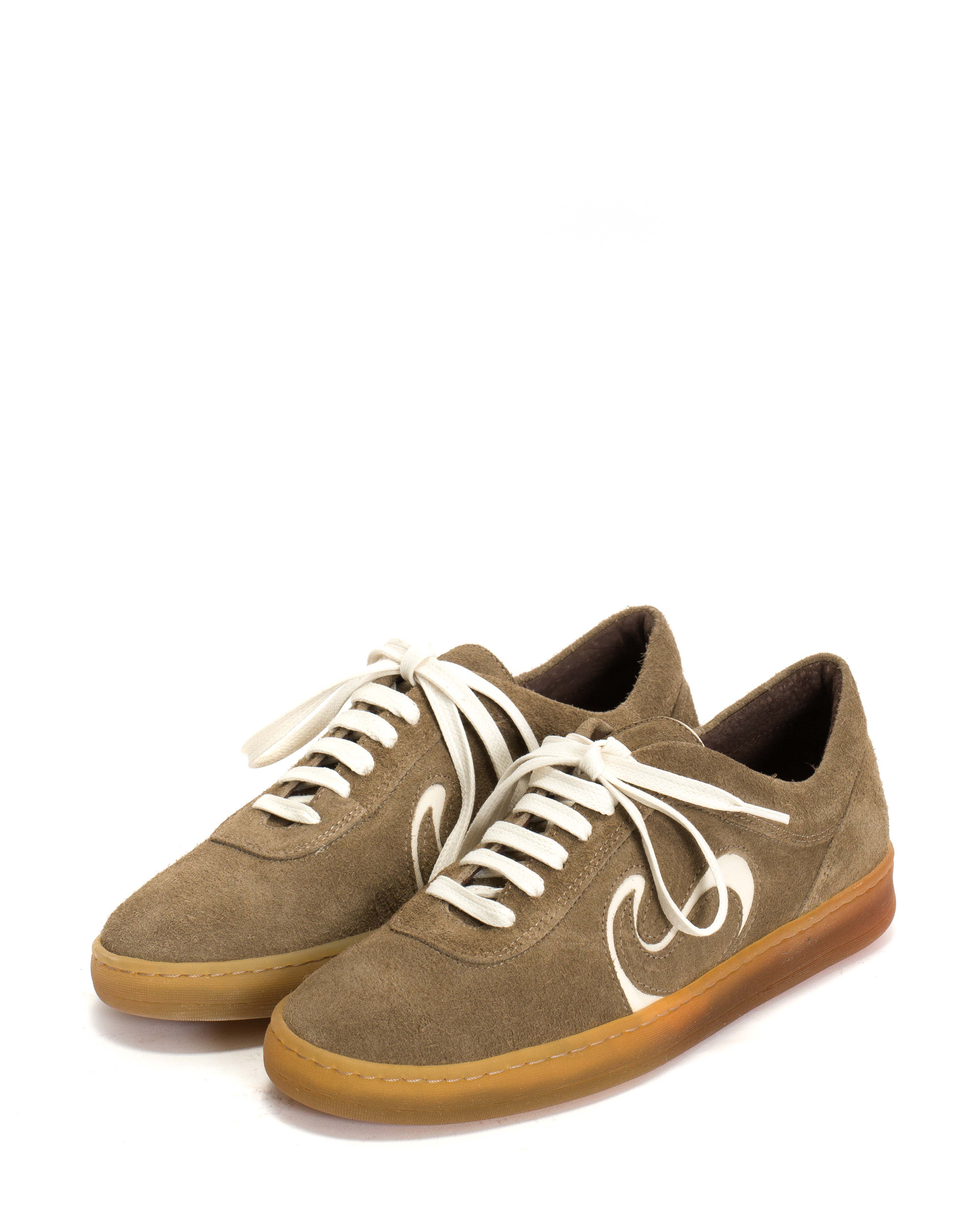 Blaire hevea Plushed calf suede Mushroom