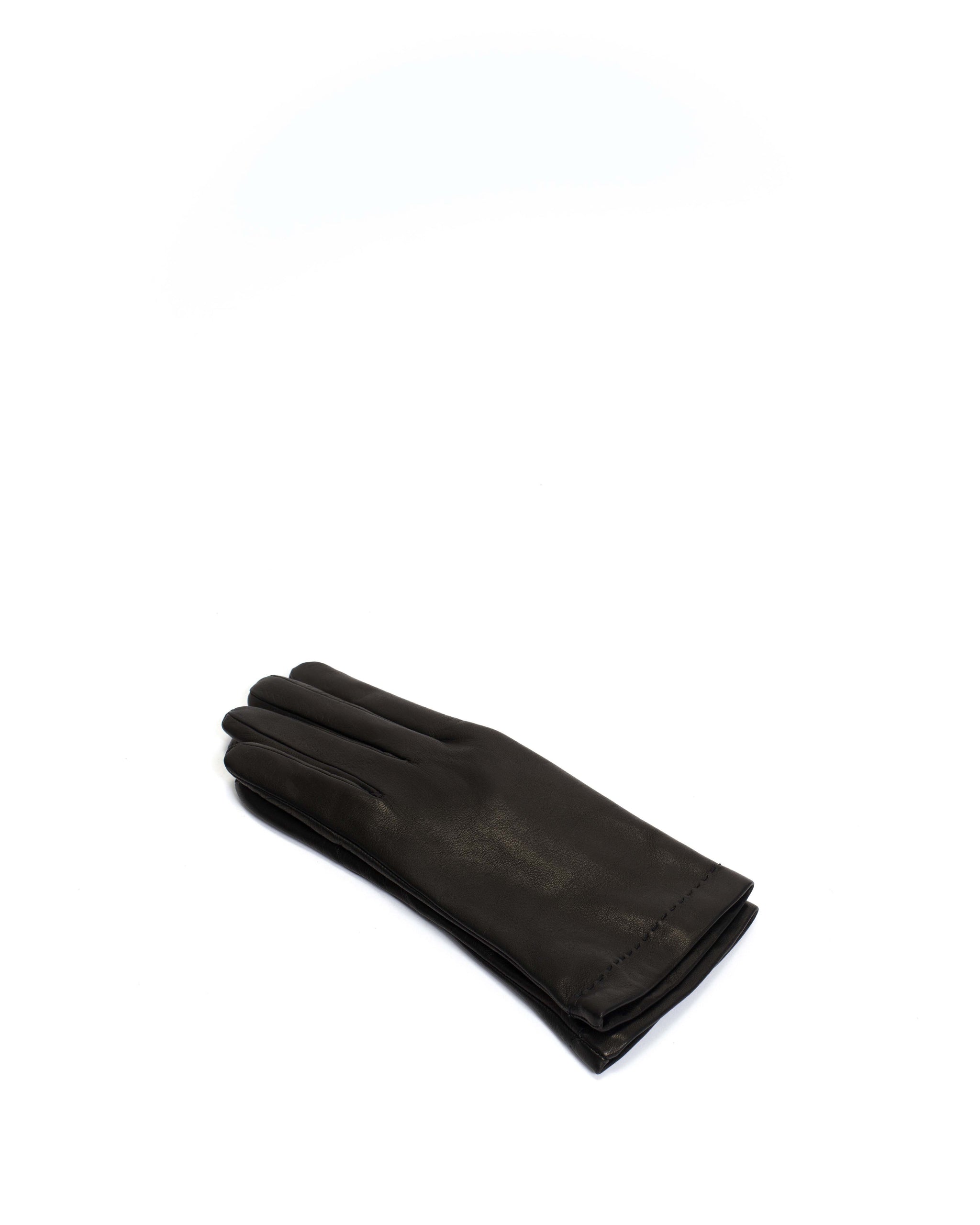 Bridget leather cashmere glove Lamb leather & 100% cashmere Black & taupe - Anonymous Copenhagen