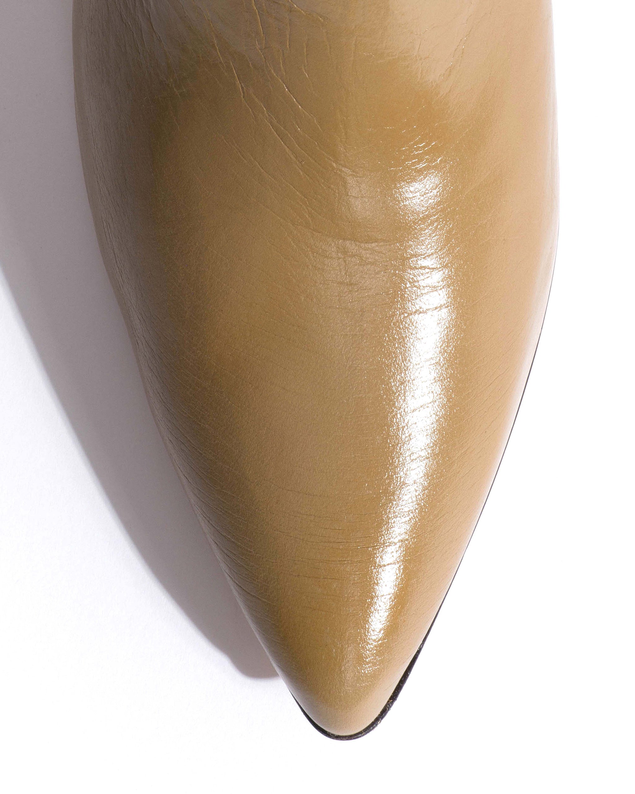 Cecilia 40 stiletto Crinkled soft calf Mushroom - Anonymous Copenhagen High shaft boots