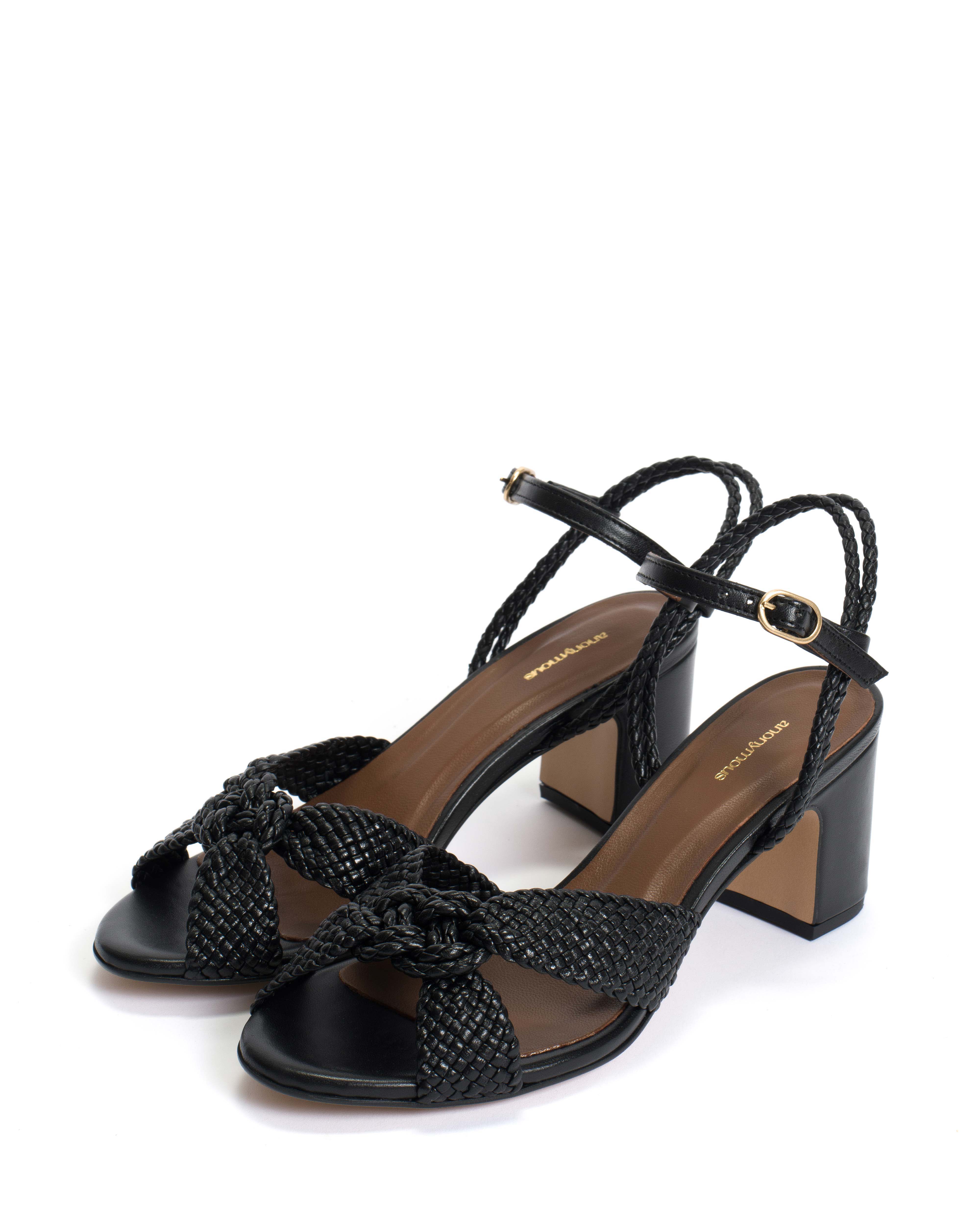 Dilaya 55 hand-braided Hand-braided leather Black