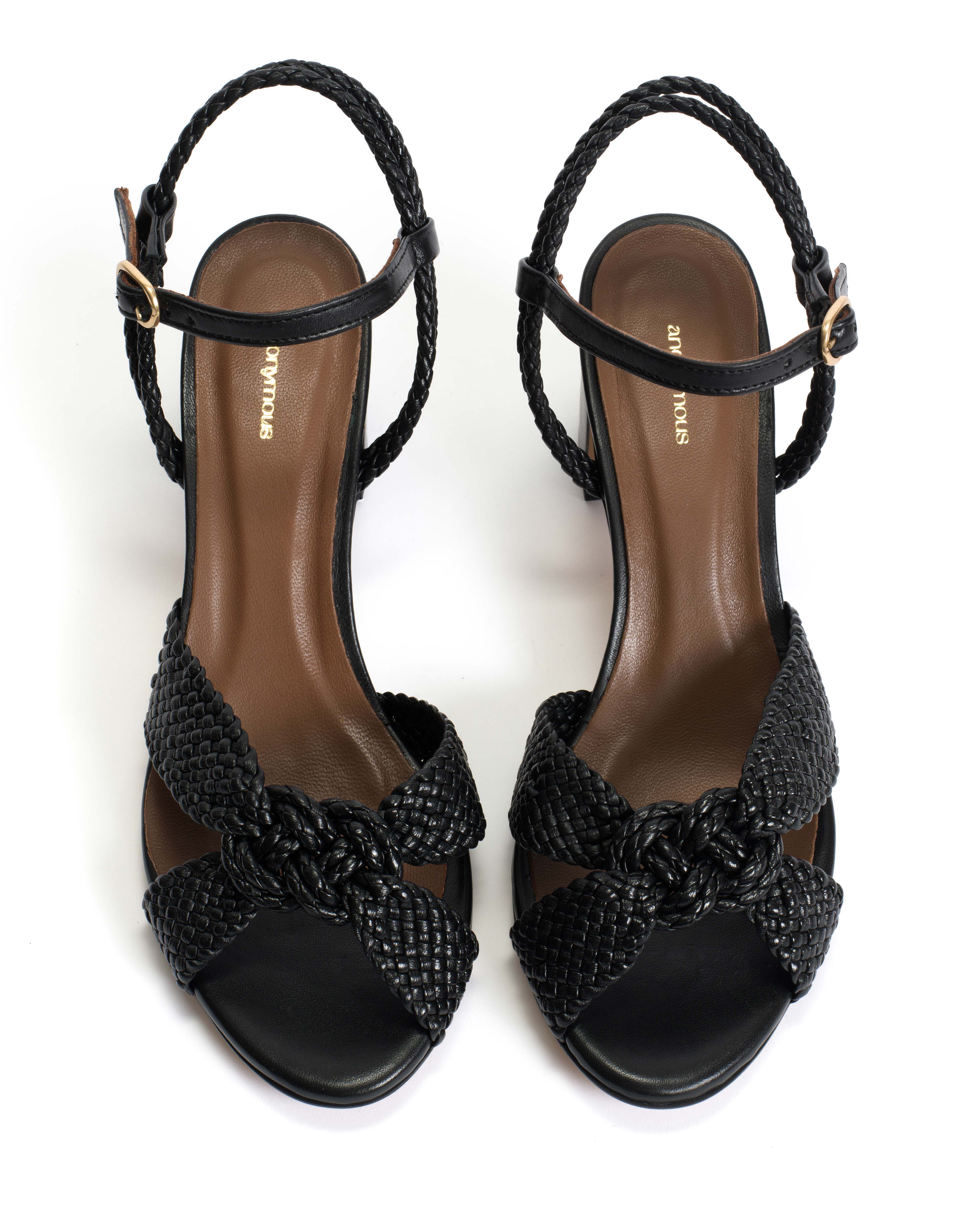 Dilaya 55 hand-braided Hand-braided leather Black