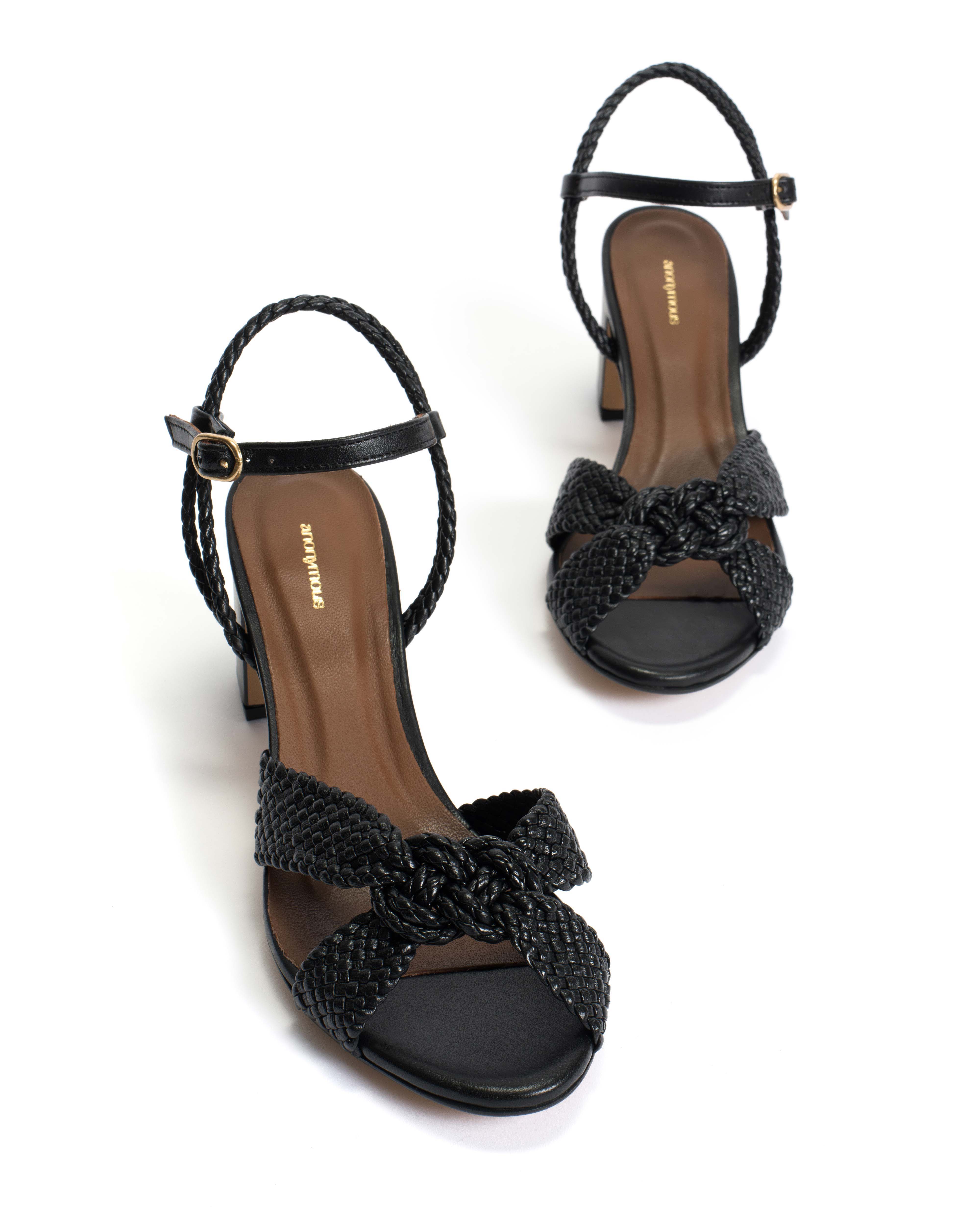 Dilaya 55 hand-braided Hand-braided leather Black