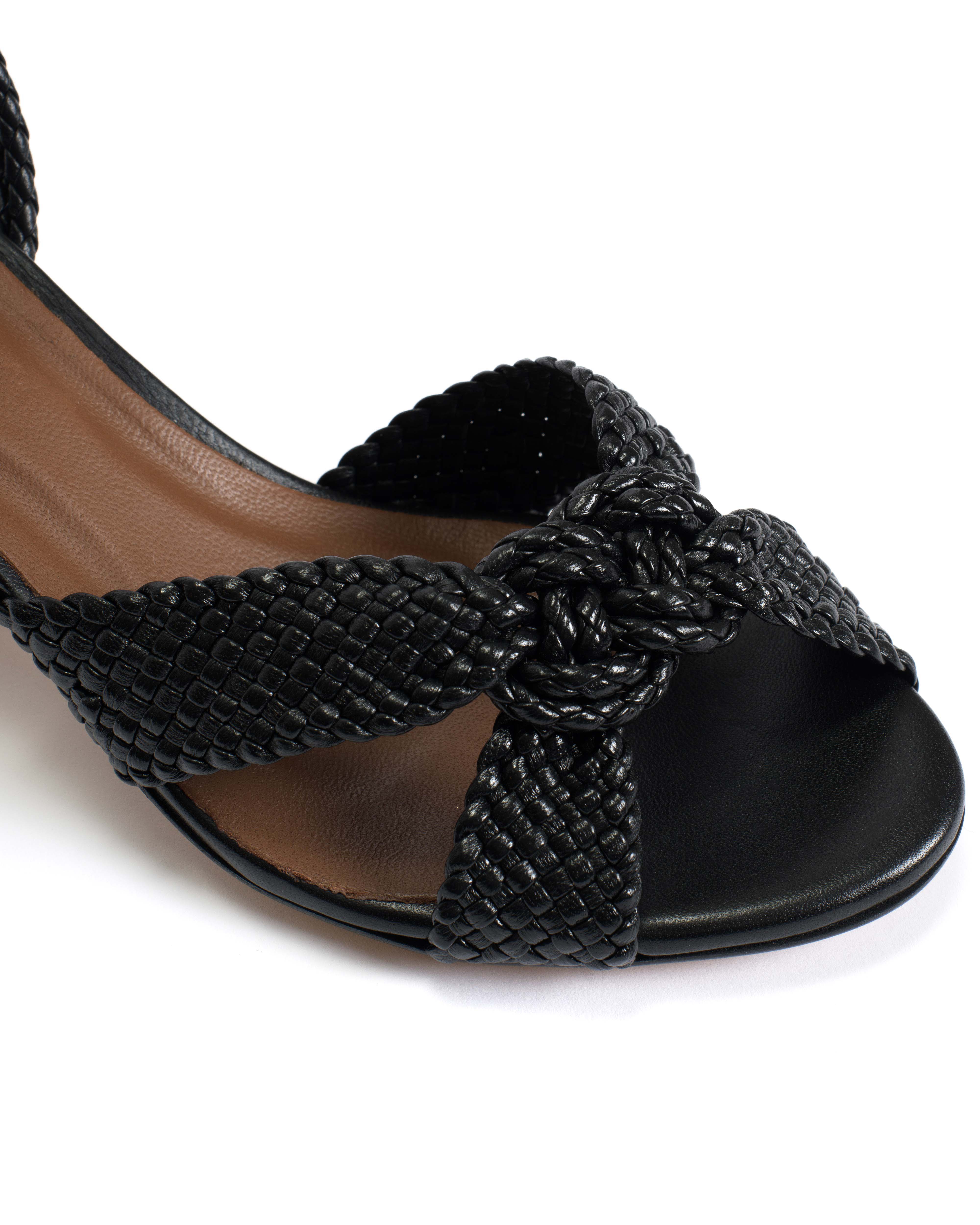 Dilaya 55 hand-braided Hand-braided leather Black