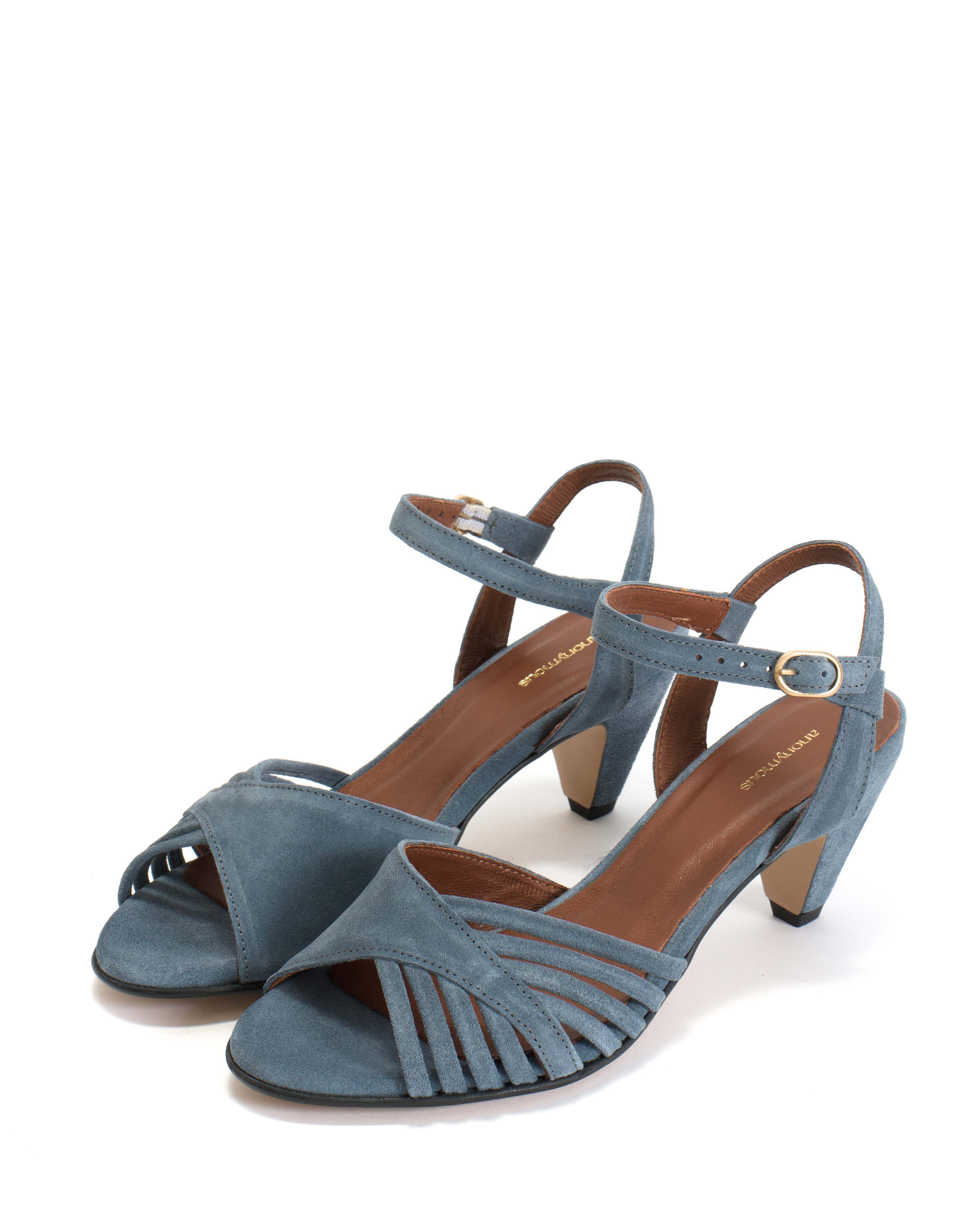 Hermine Calf suede Denim blue