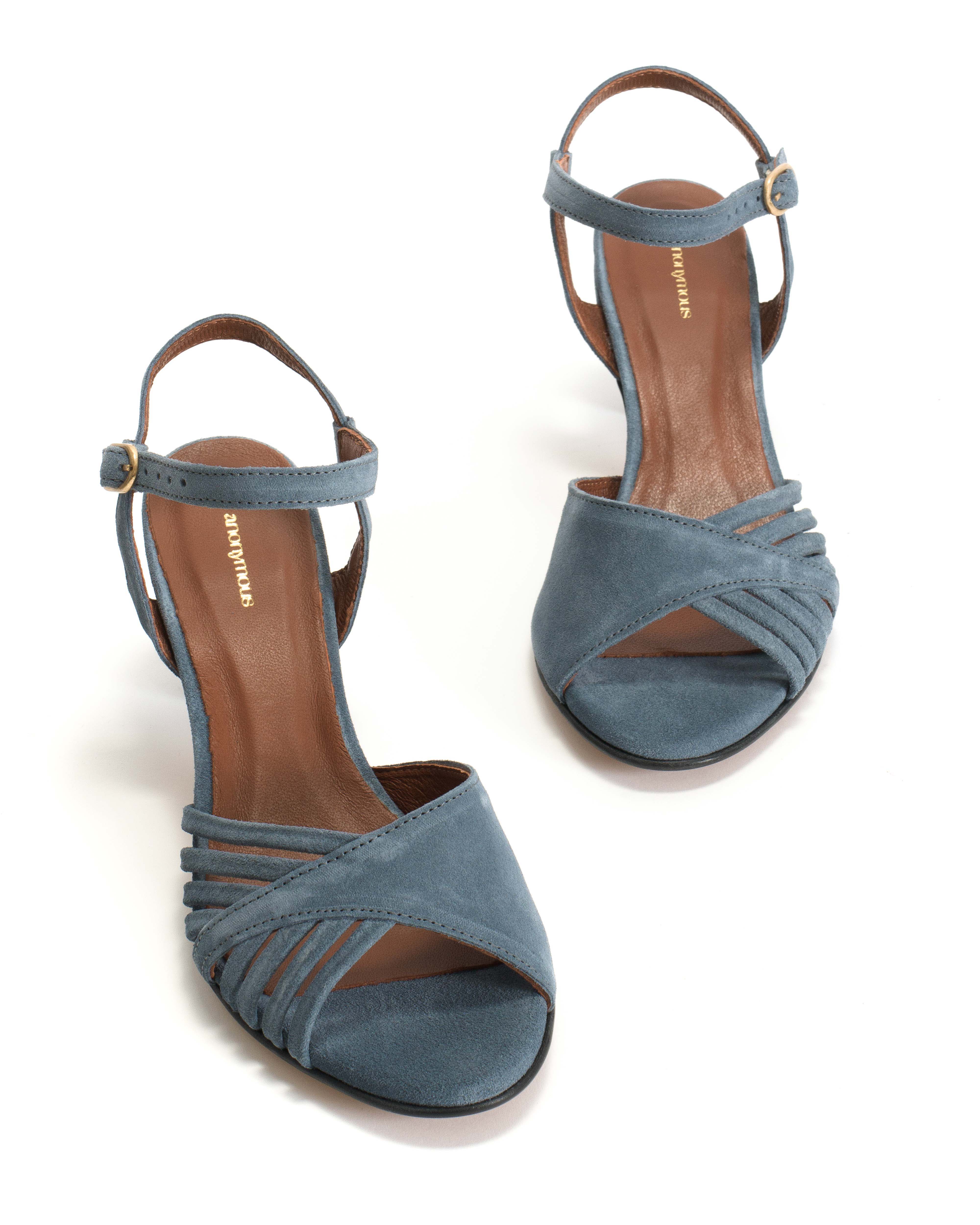 Hermine Calf suede Denim blue
