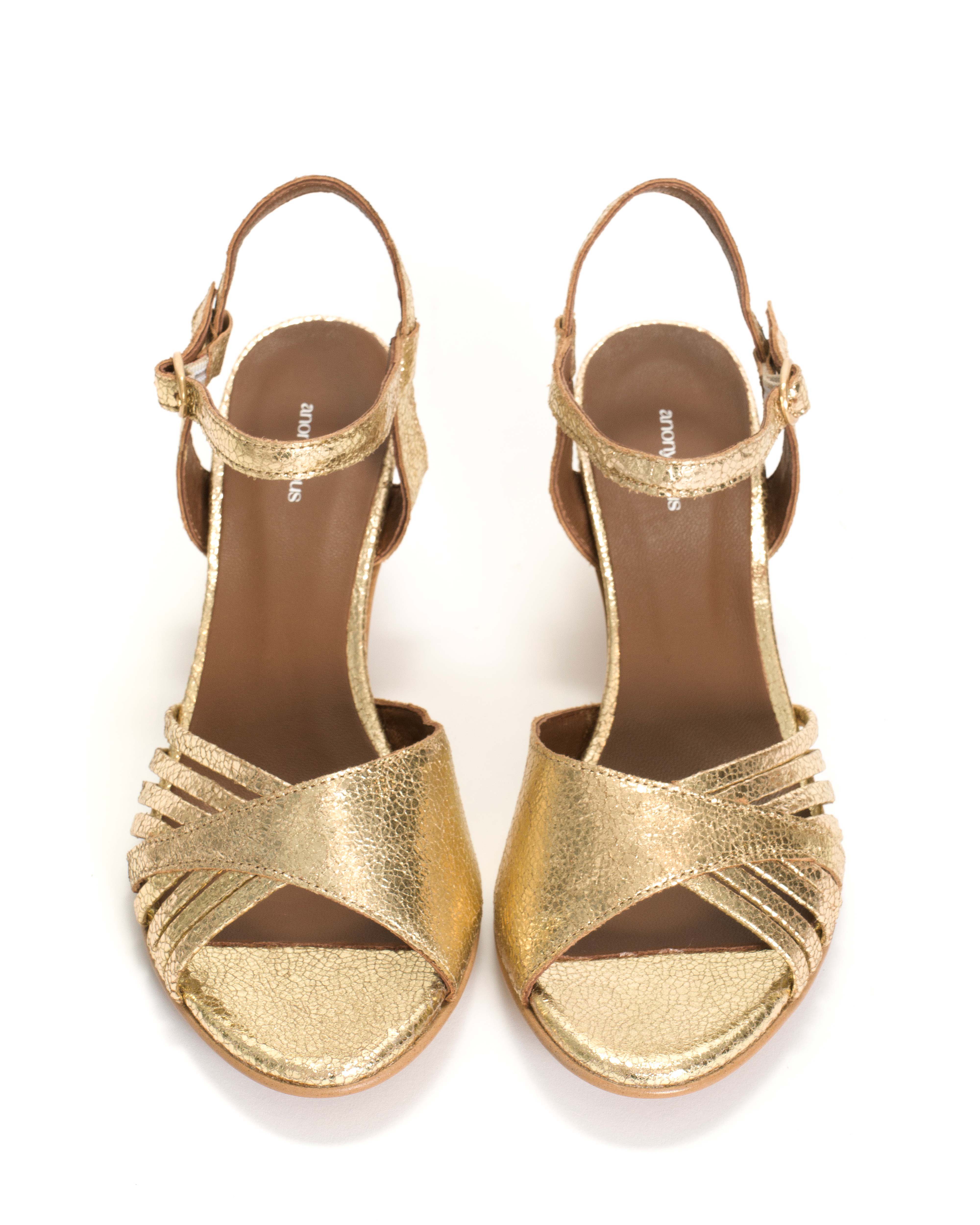 Hermine Crackled metallic goat Gold