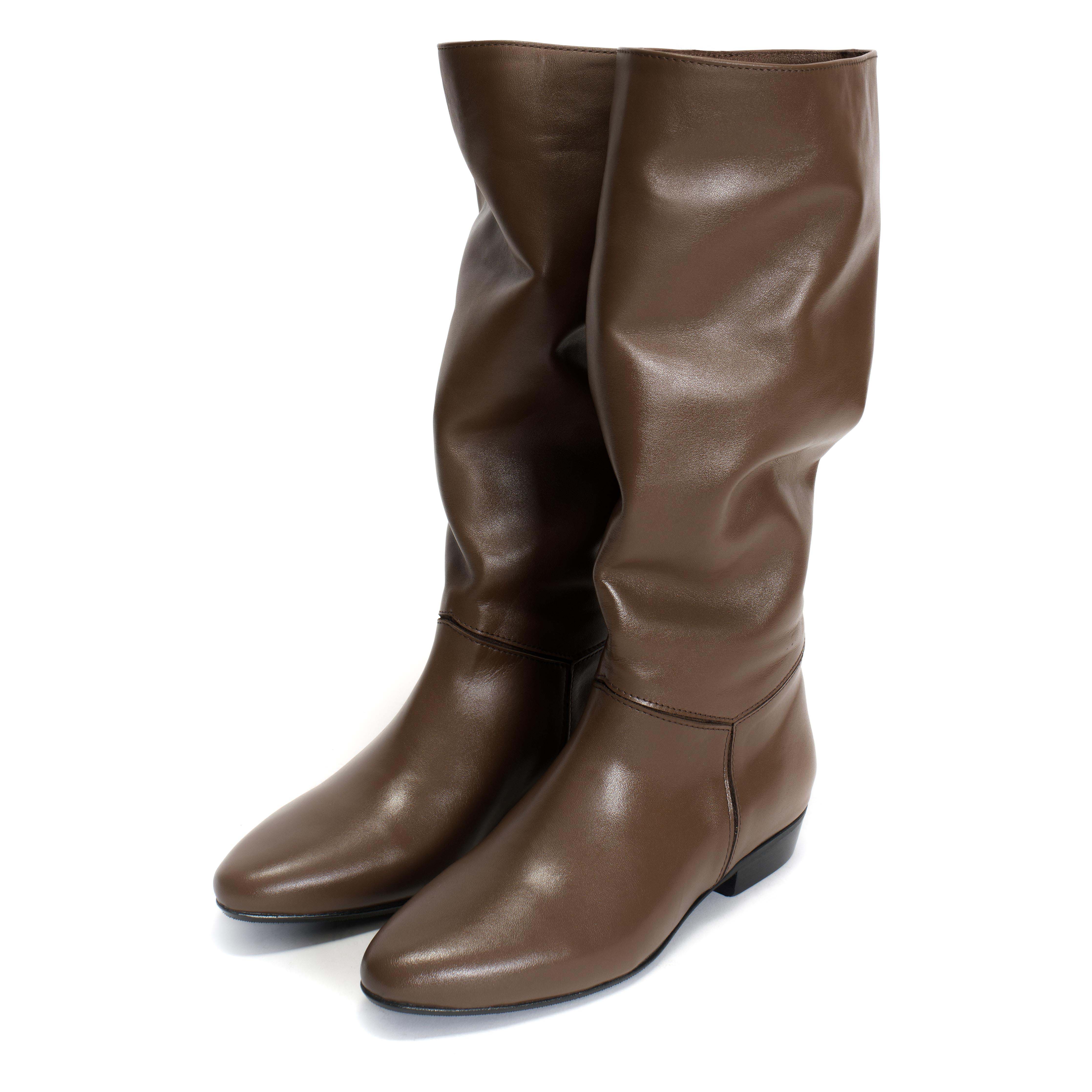 Jasmina 20 Soft calf & suede leather Dark taupe
