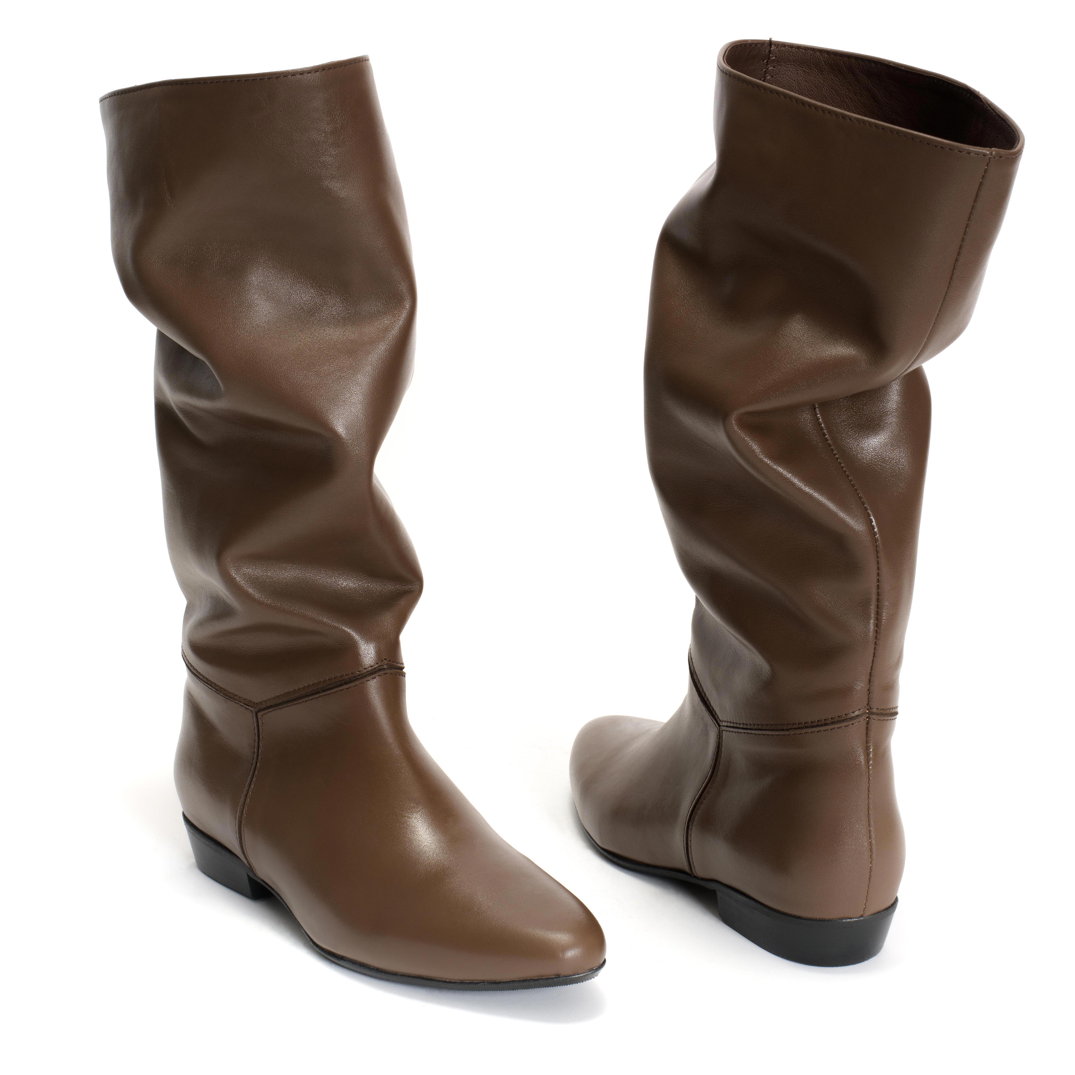 Jasmina 20 Soft calf & suede leather Dark taupe