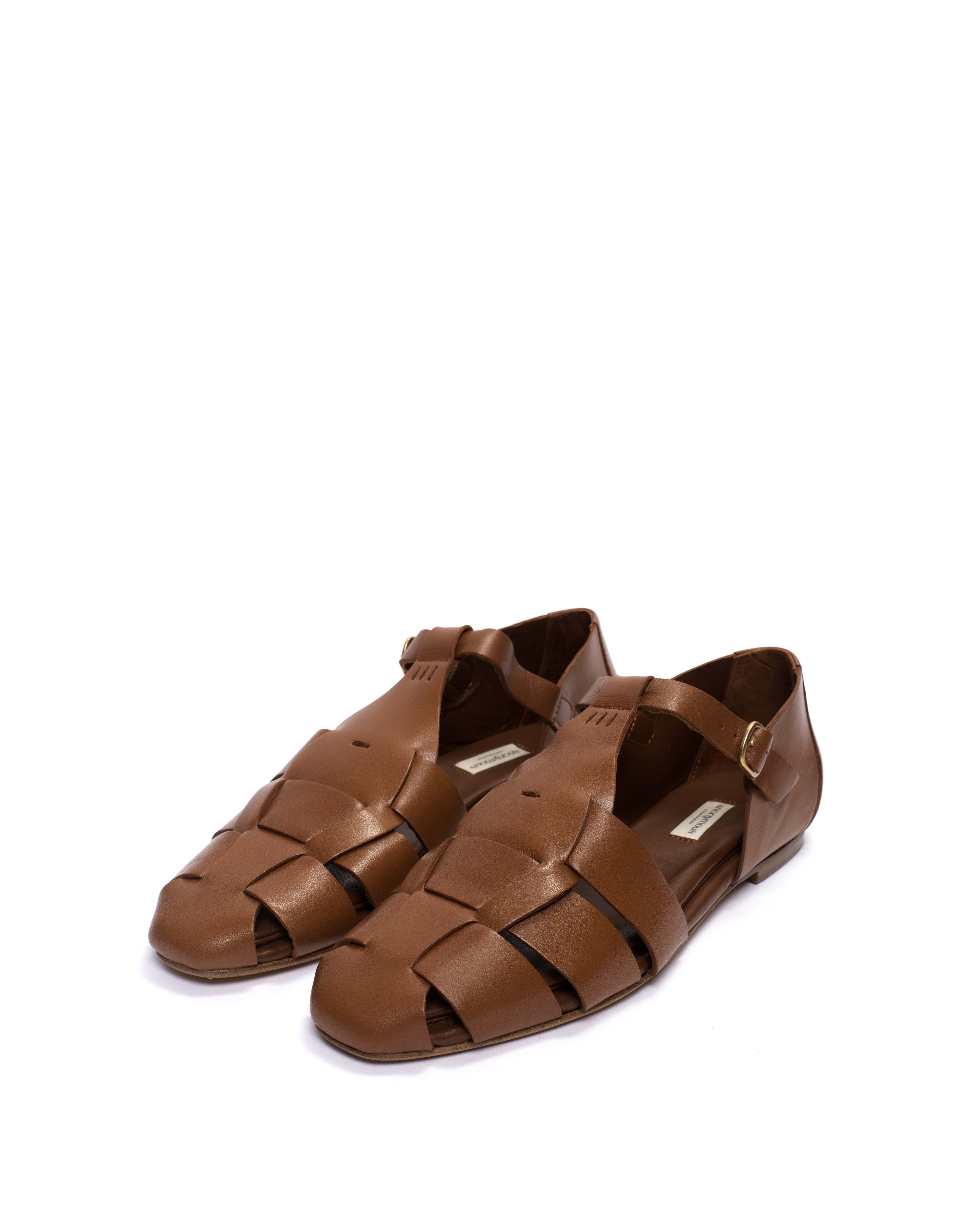 Lain flats Soft calf Camel
