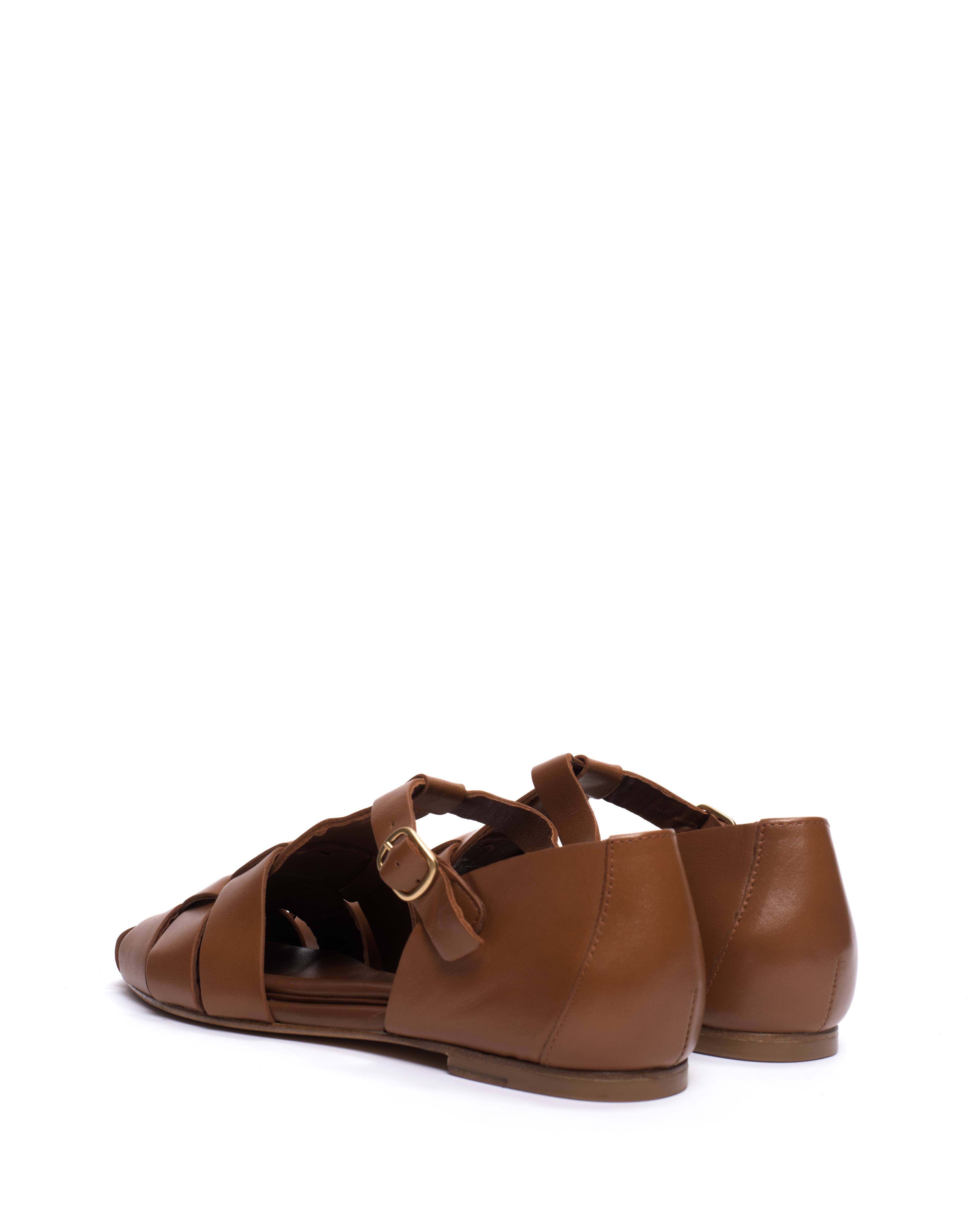 Lain flats Soft calf Camel