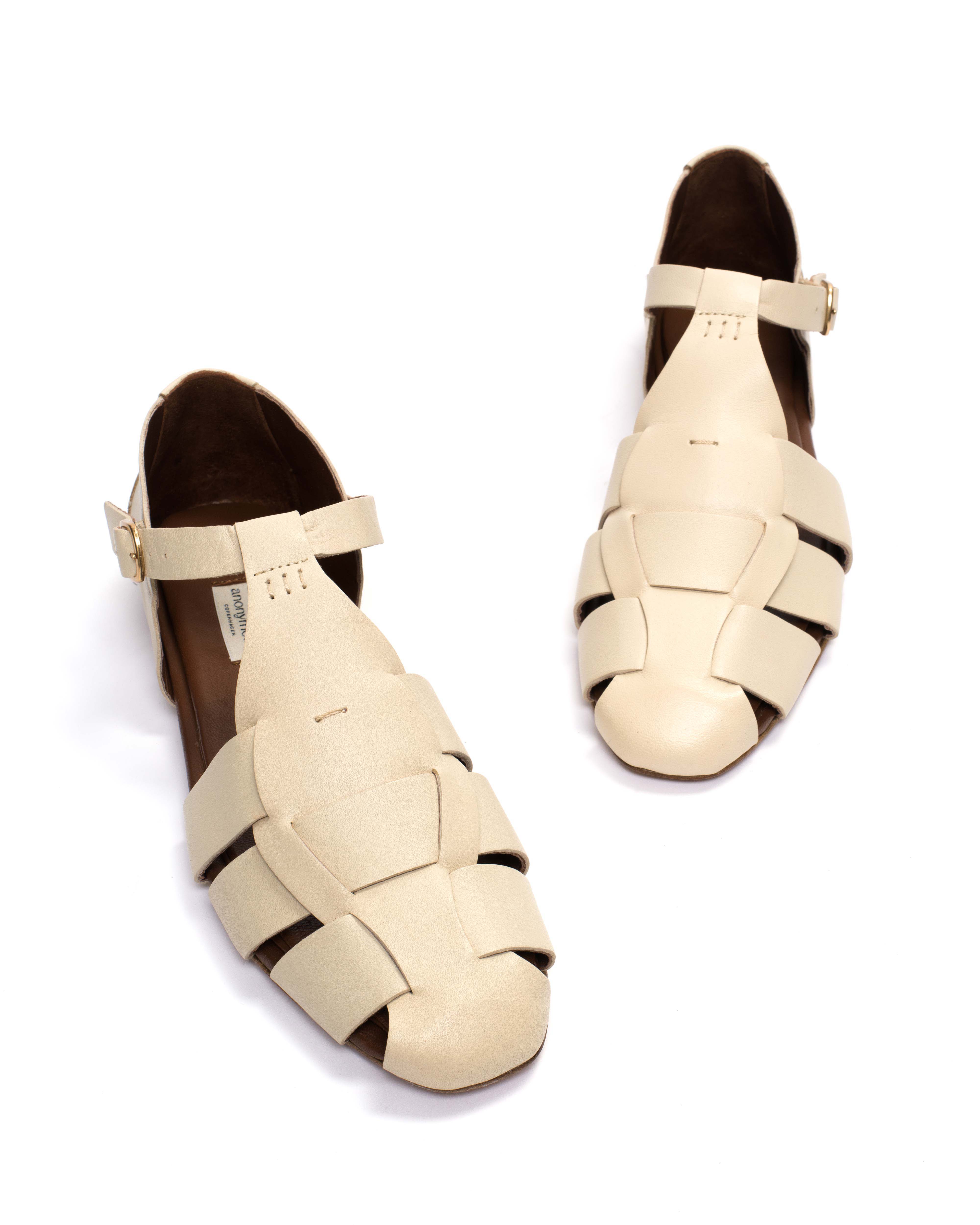 Lain flats Soft calf White sand