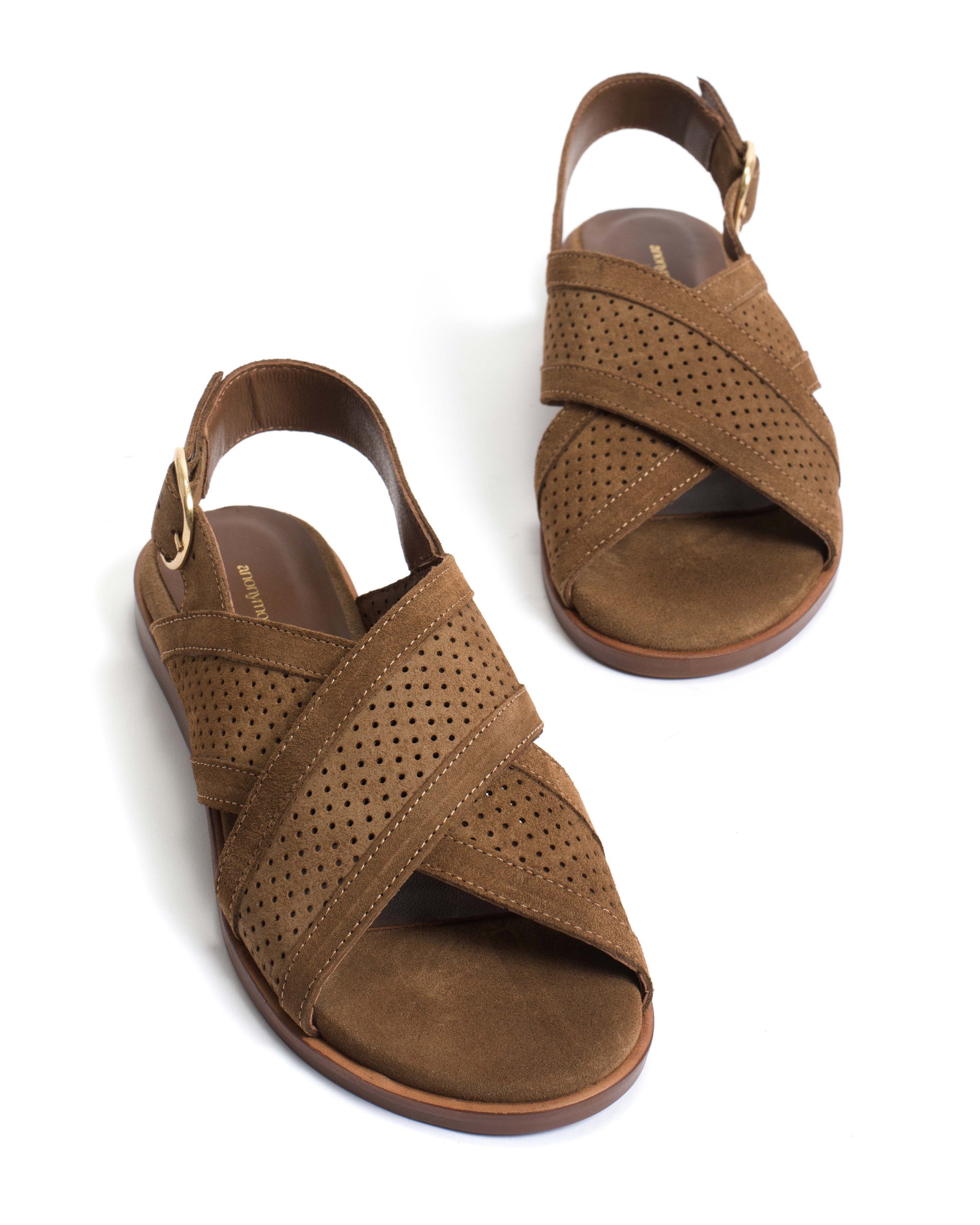 Leila 10 classic Calf suede Cinnamon - Anonymous Copenhagen