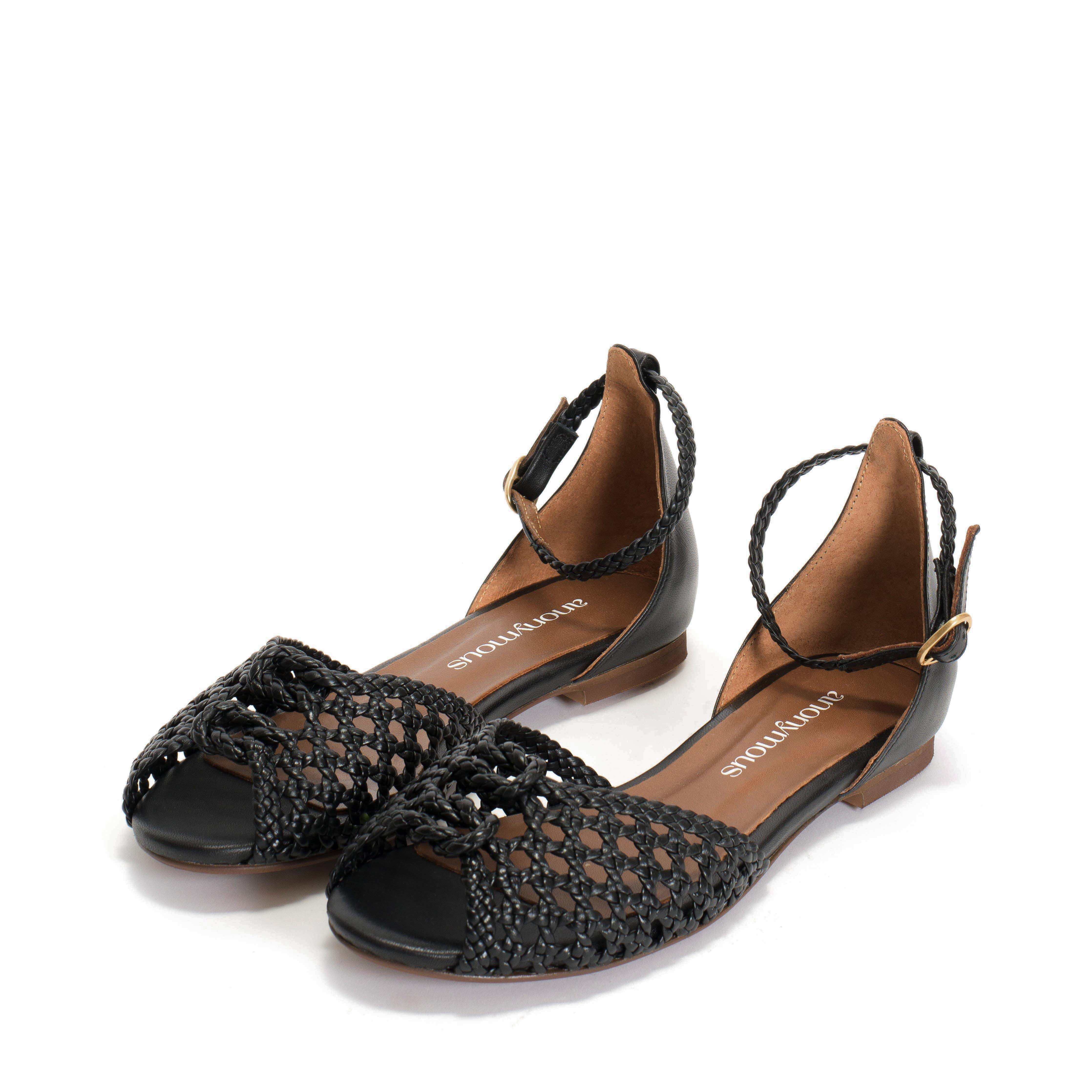Lucy 10 hand-braided Hand-braided leather Black