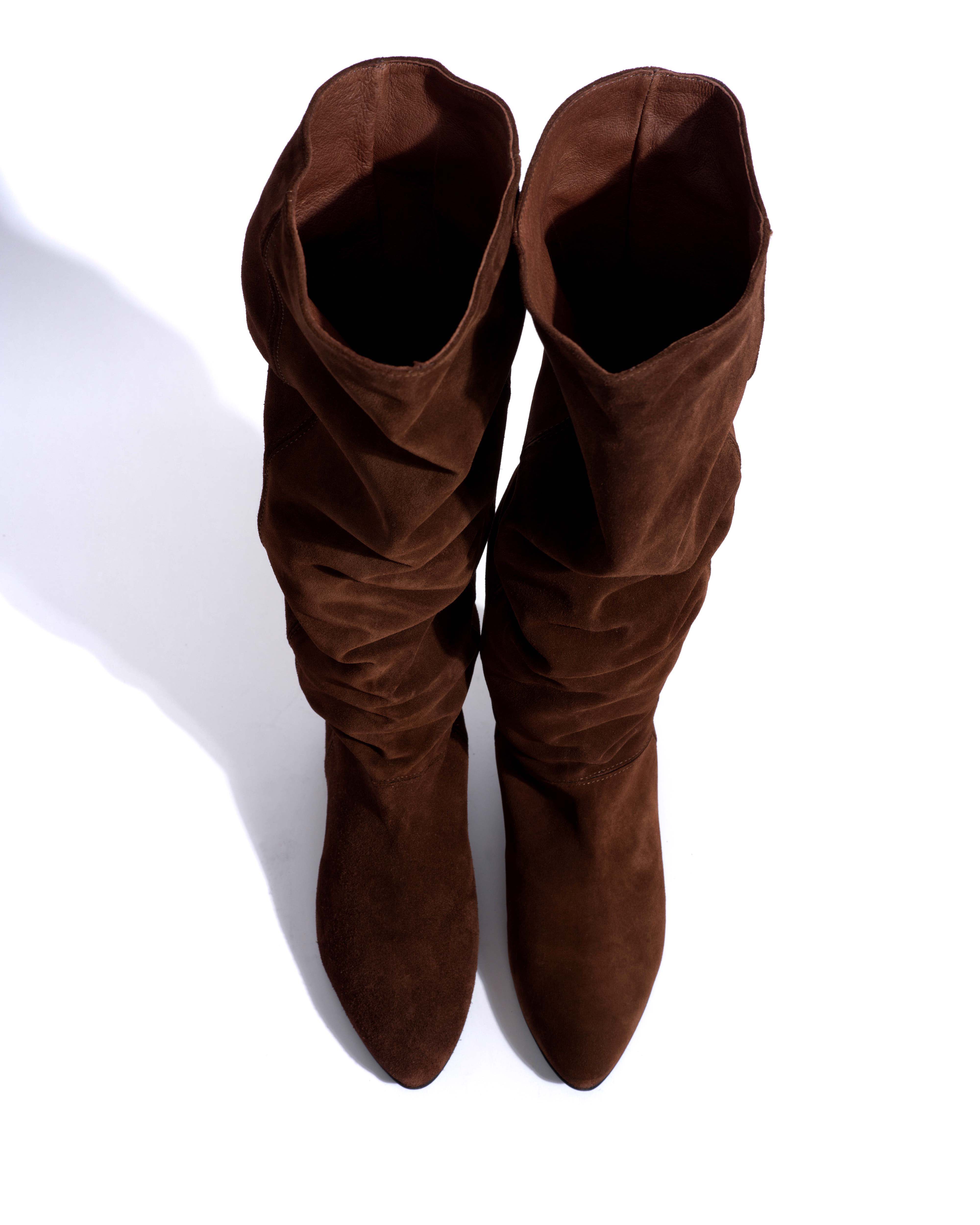 Jadah 20 Calf suede & sleek leather Chocolate