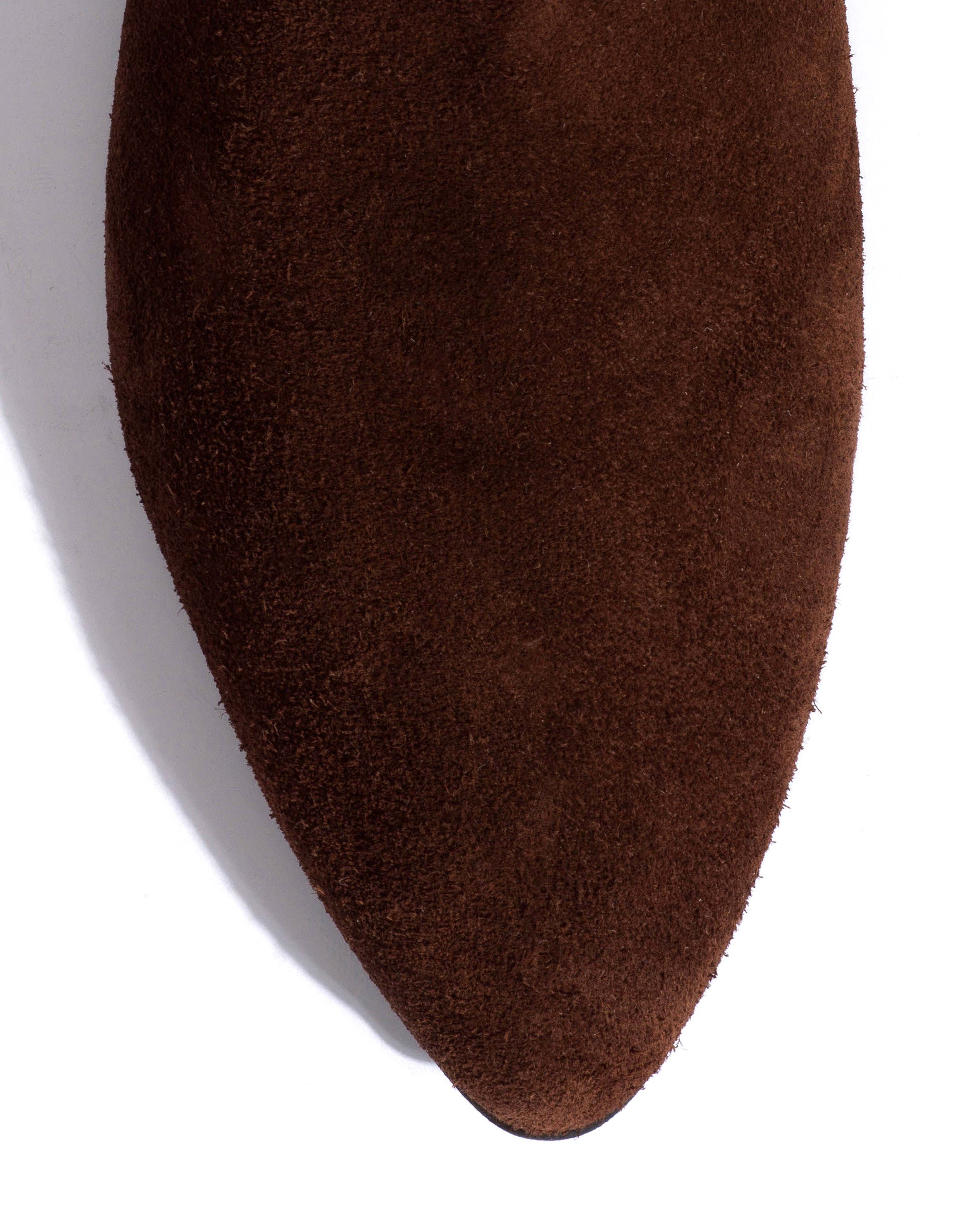 Jadah 20 Calf suede & sleek leather Chocolate