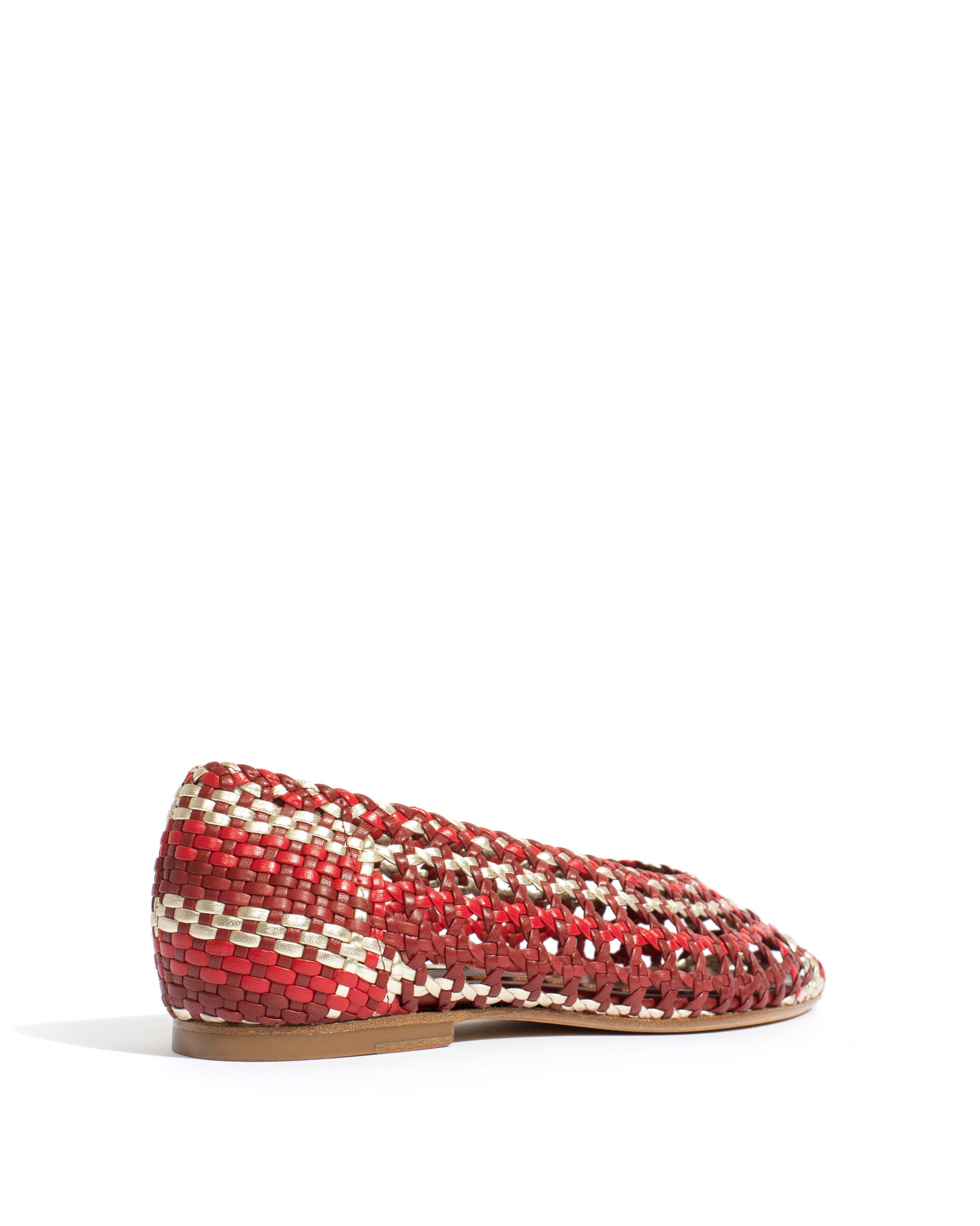 Sessi 10 Hand-braided leather Pomegranate mix - Anonymous Copenhagen Flat-loafers & ballerinas & pumps