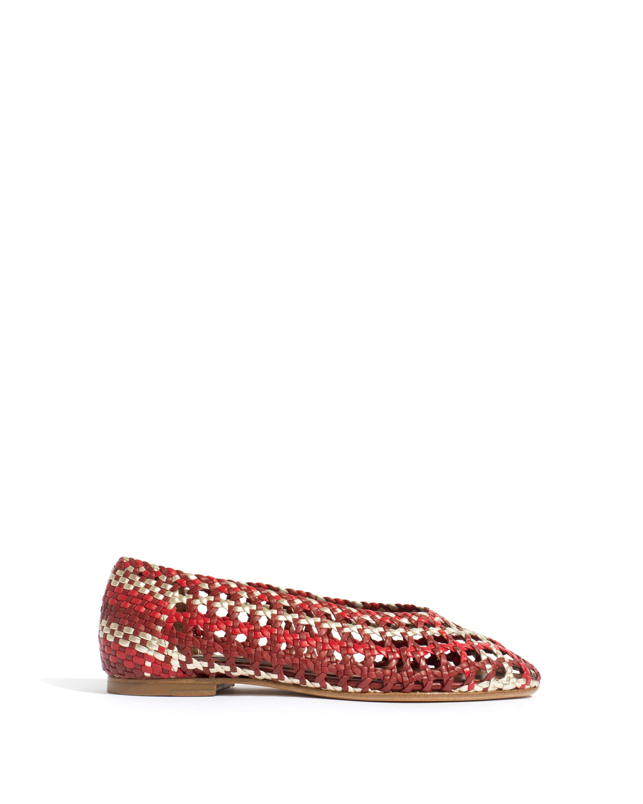 Sessi 10 Hand-braided leather Pomegranate mix - Anonymous Copenhagen Flat-loafers & ballerinas & pumps
