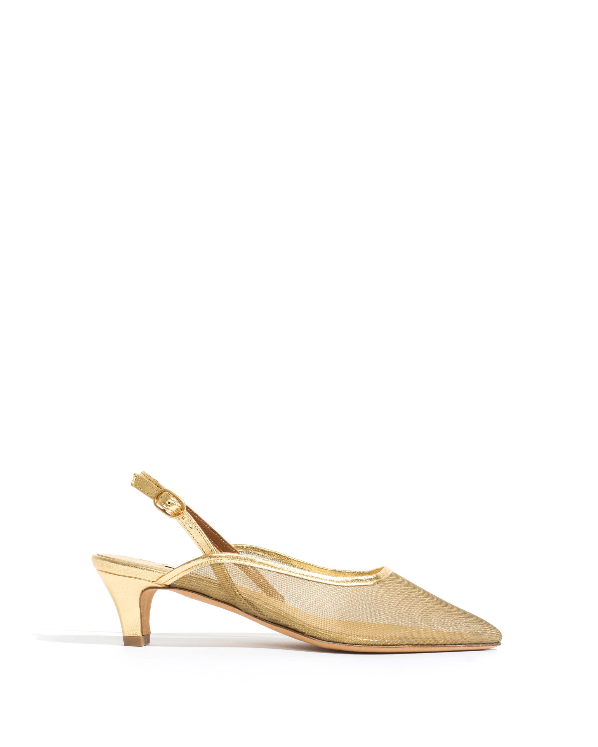 Fanny 40 stiletto mesh Metallic goat & mesh Gold - Anonymous Copenhagen Heels
