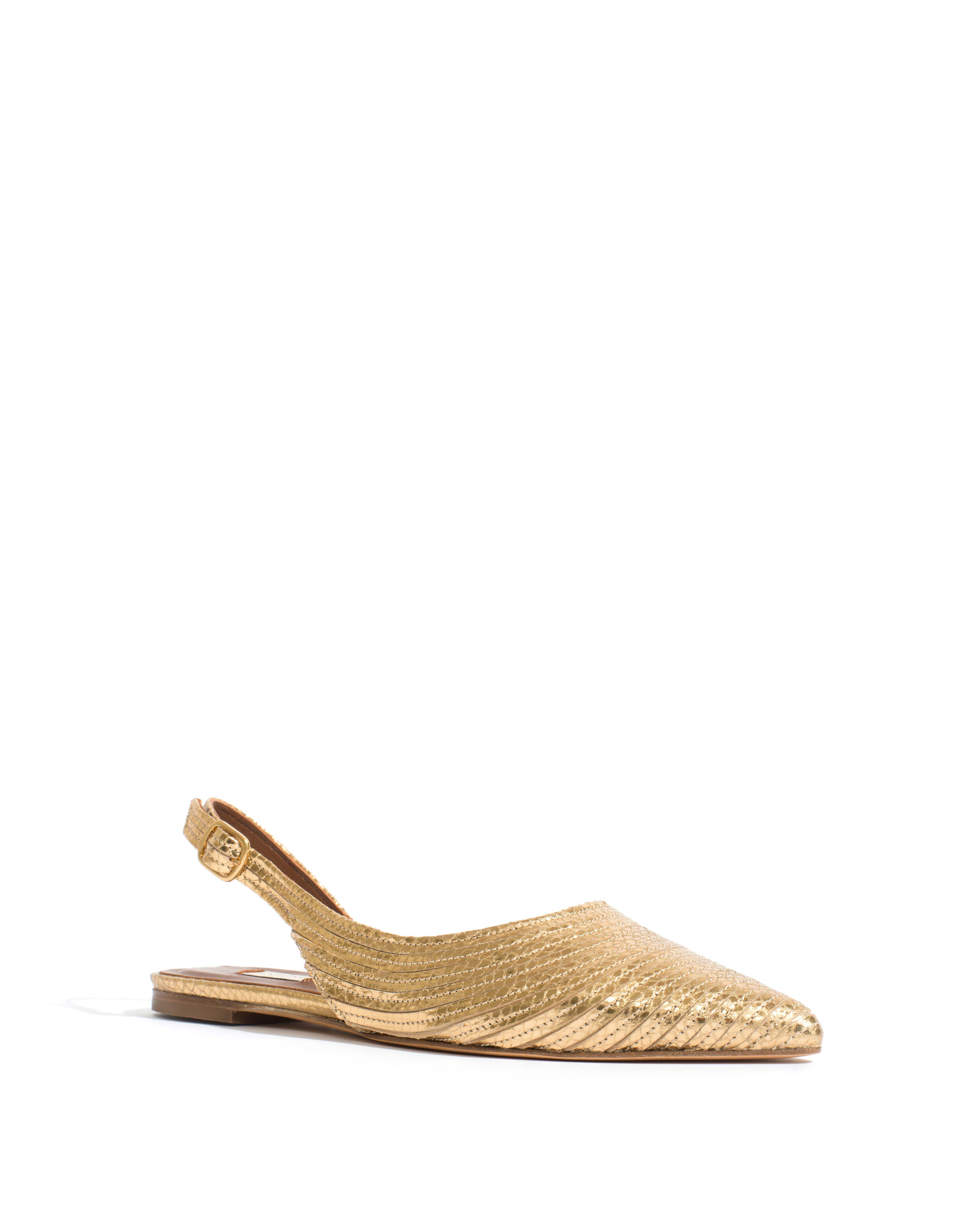Carla 10 Snake metallic calf Gold