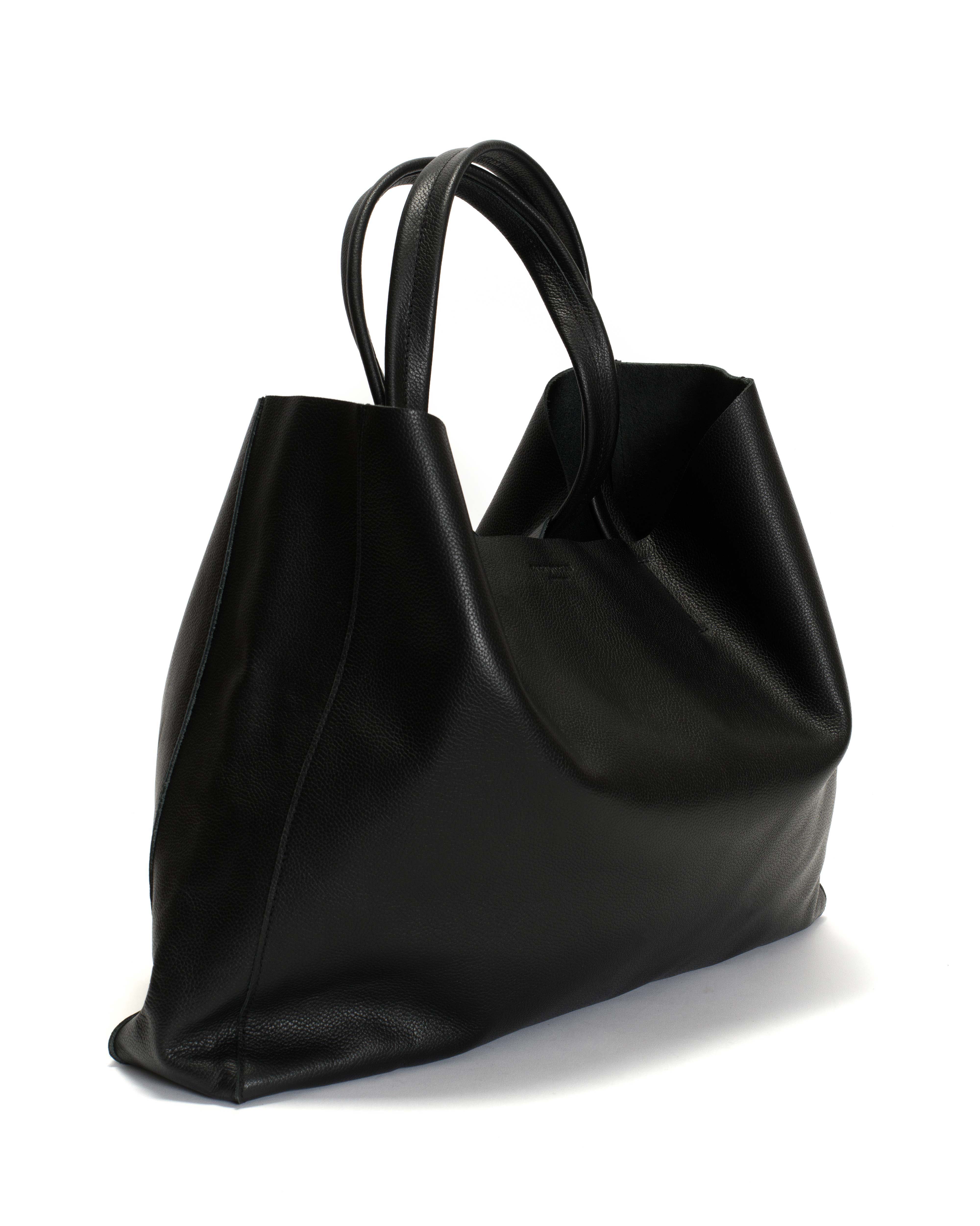 Ruba shopper Grained soft calf Black