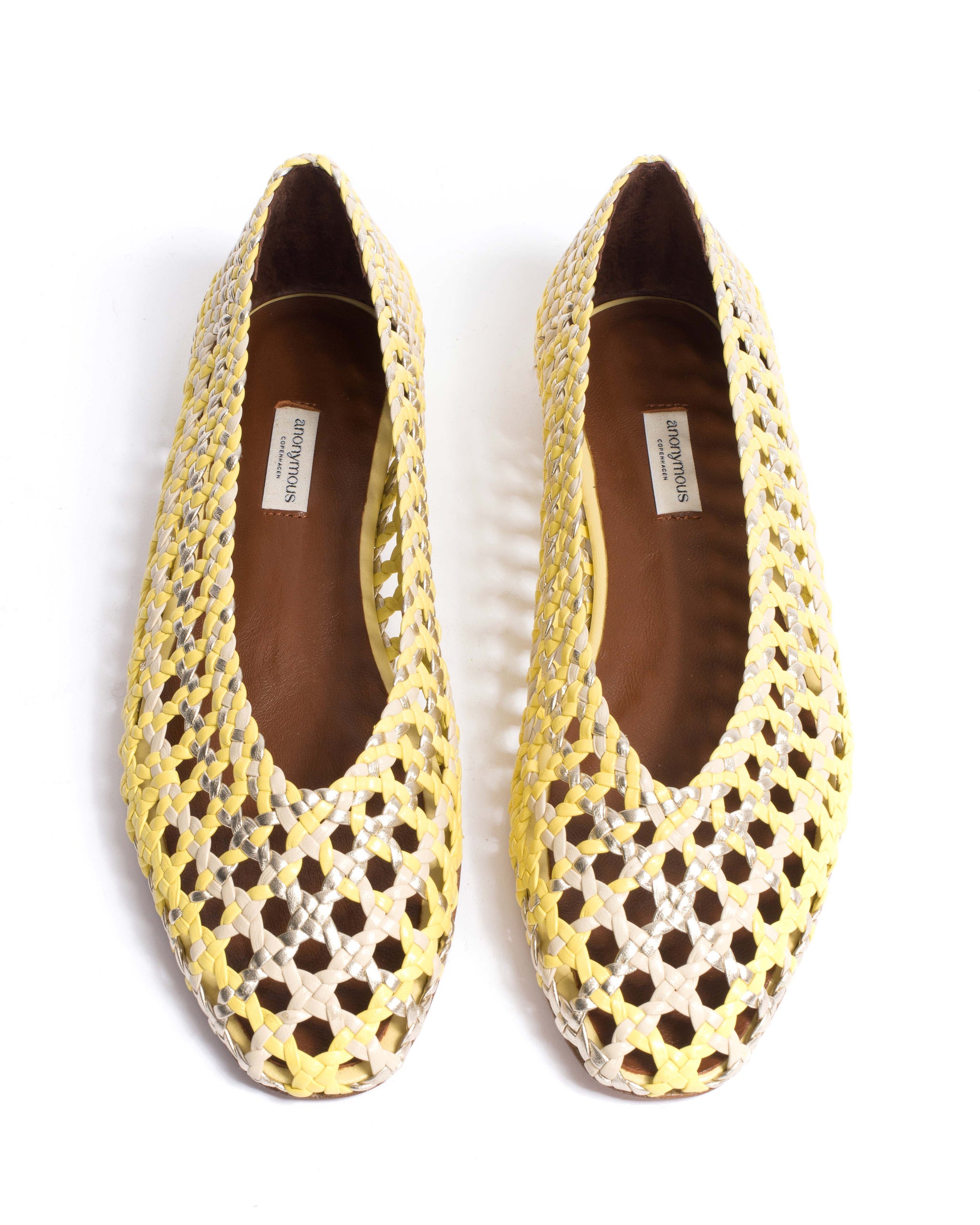 Sessi 10 Hand-braided leather Pineapple ice mix - Anonymous Copenhagen Shoes