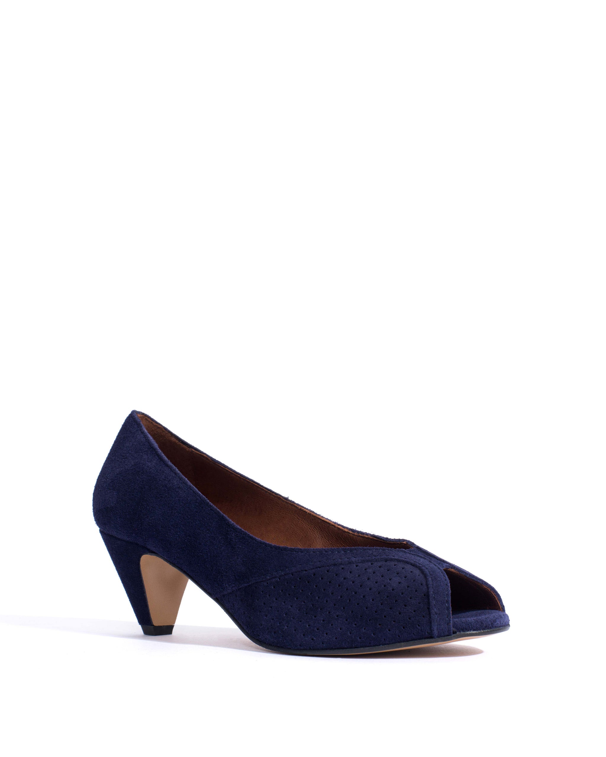 Tiffany stiletto Calf suede Ink blue - Anonymous Copenhagen Shoes