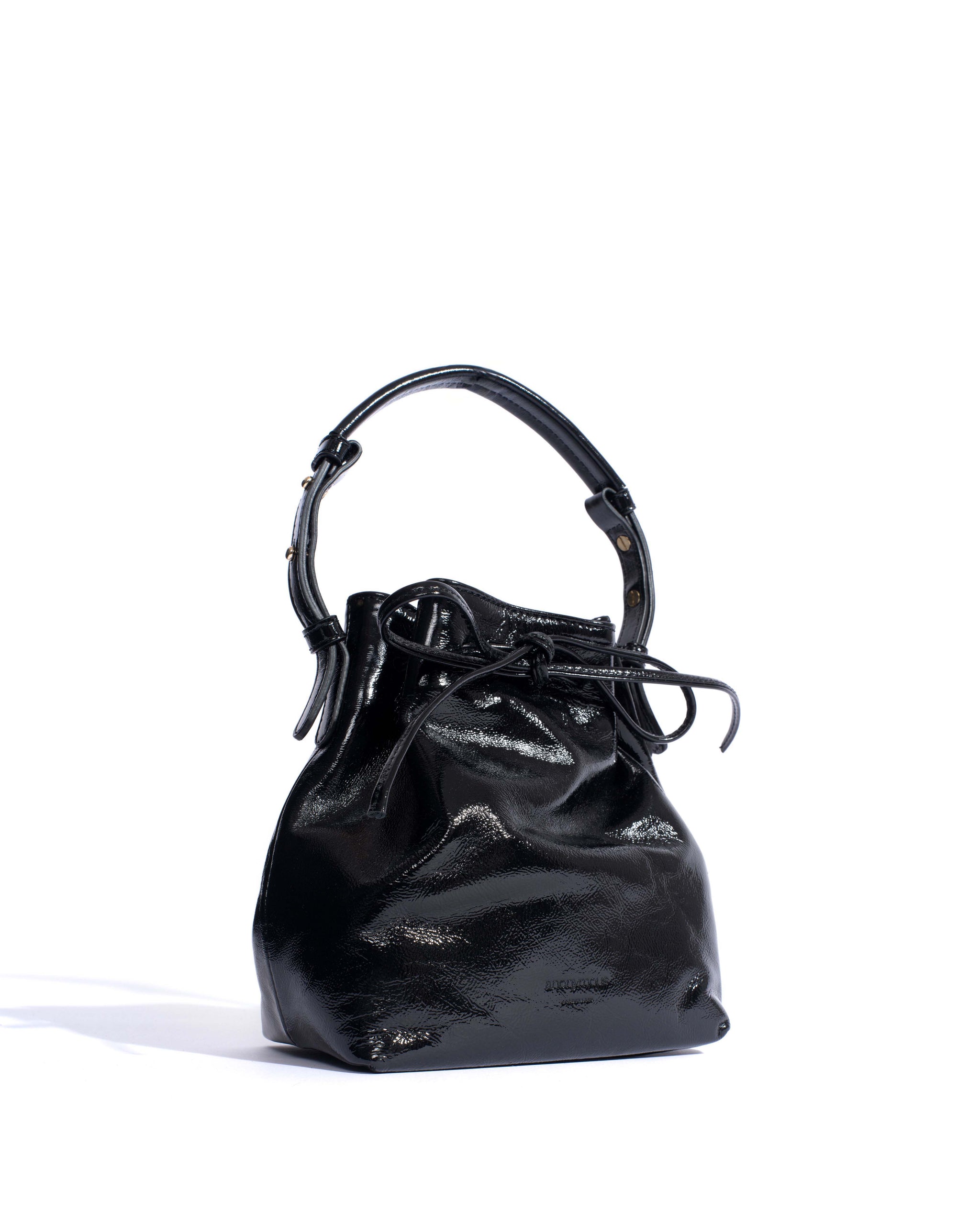 Kacey petite bucket bag Crinkled polished goat Black - Anonymous Copenhagen Bags