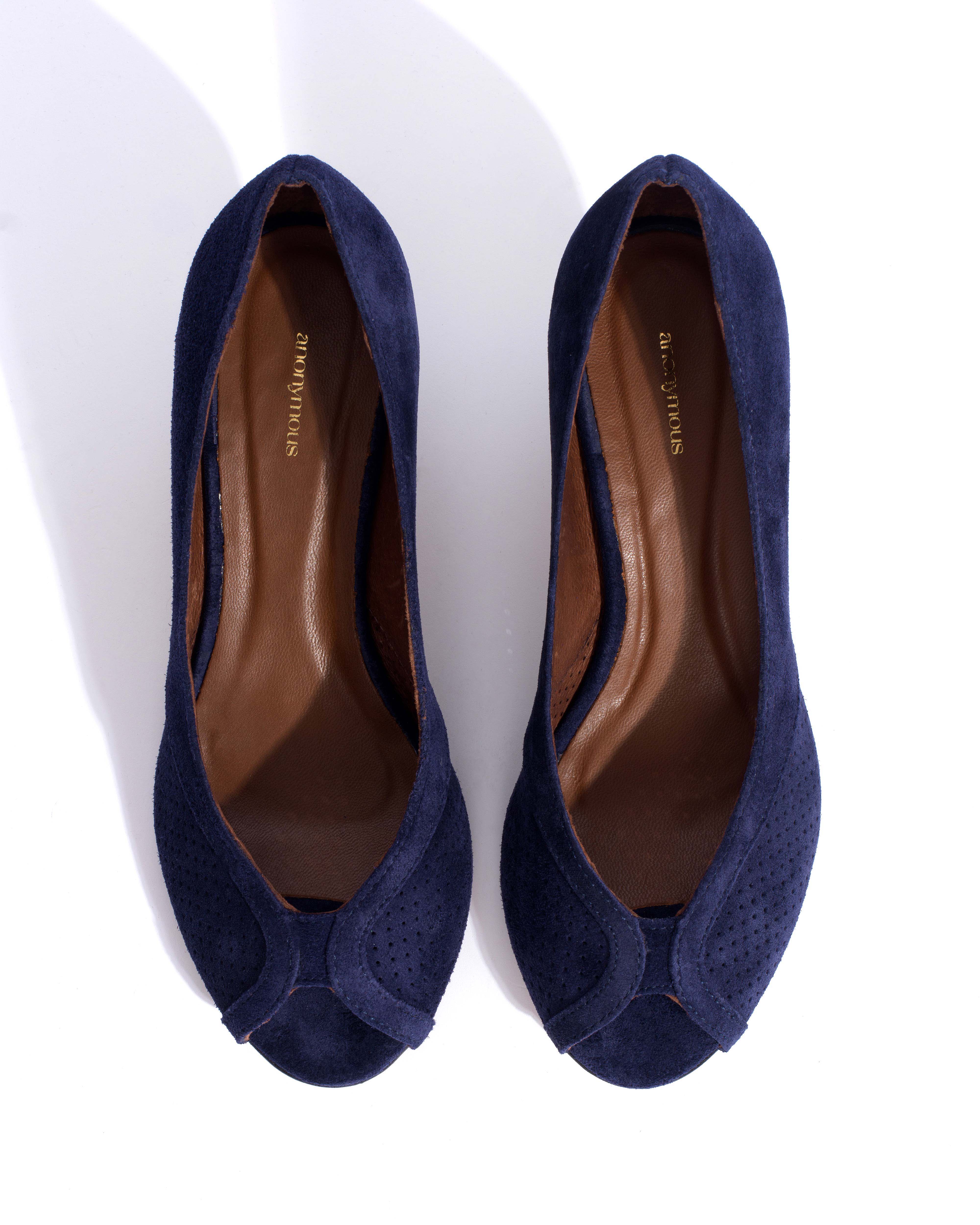 Tiffany stiletto Calf suede Ink blue