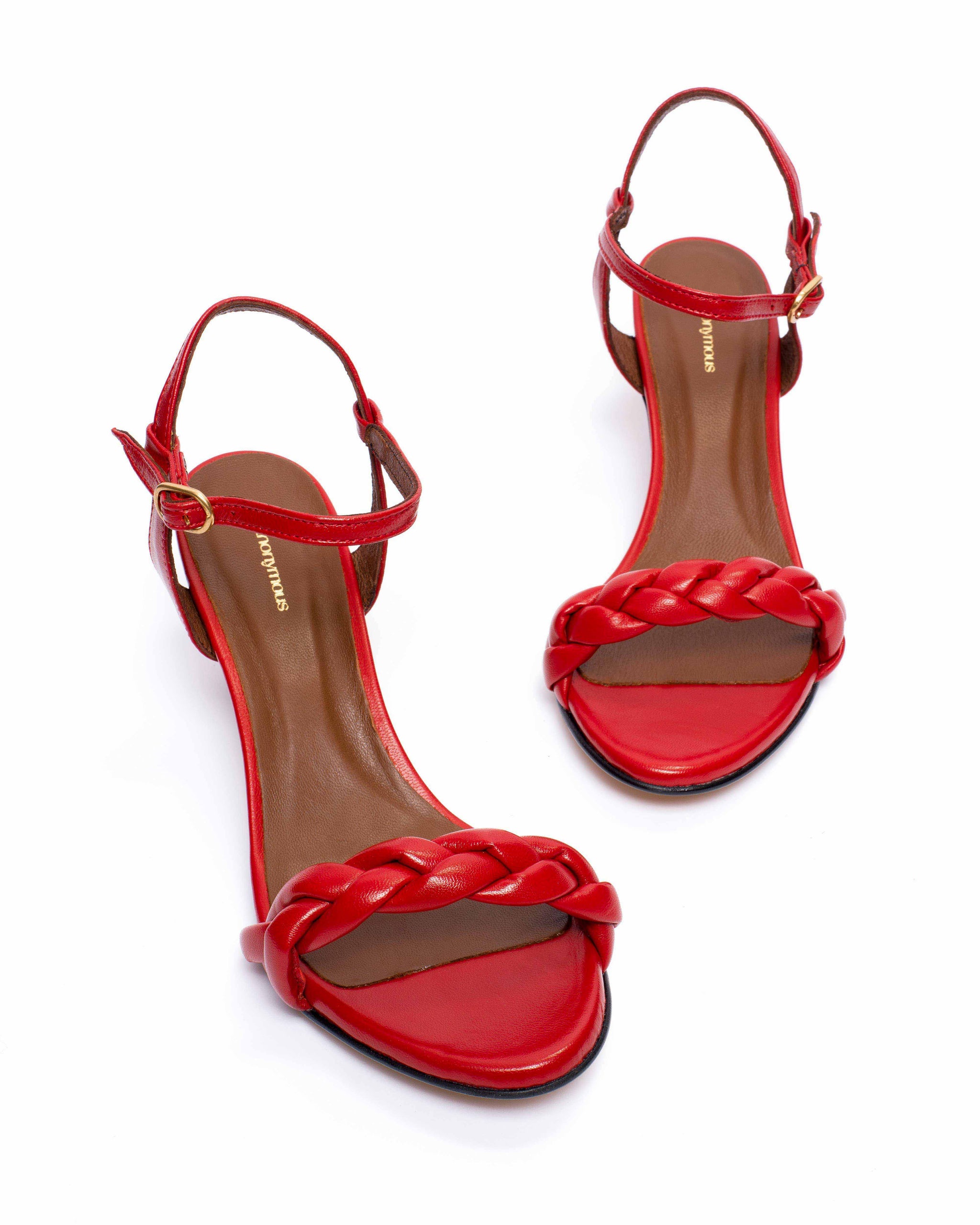 Grace 50 stiletto Shiny lamb Ruby red - Anonymous Copenhagen