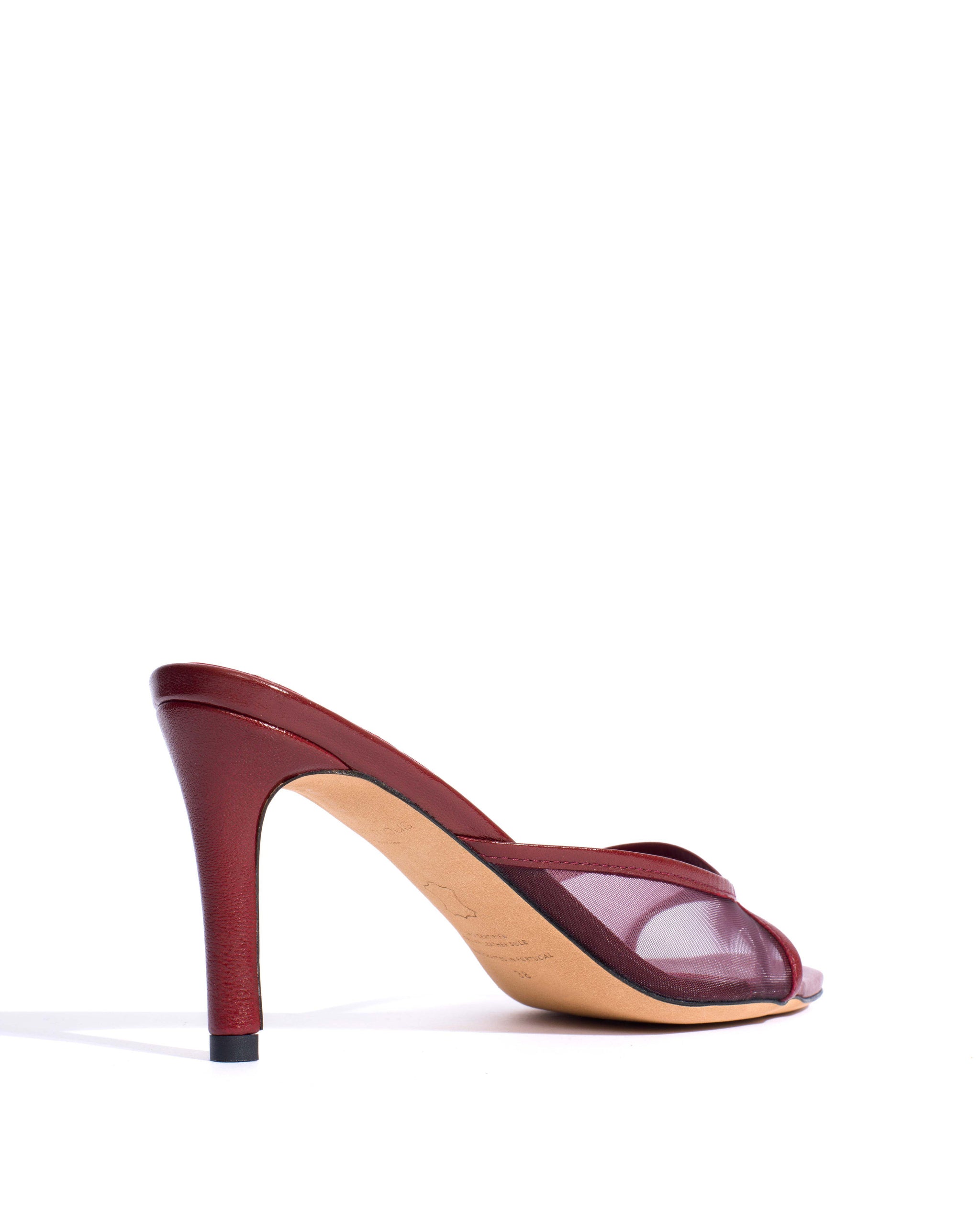 Mazy 75 mesh Shiny lamb & mesh Pomegranate - Anonymous Copenhagen Shoes