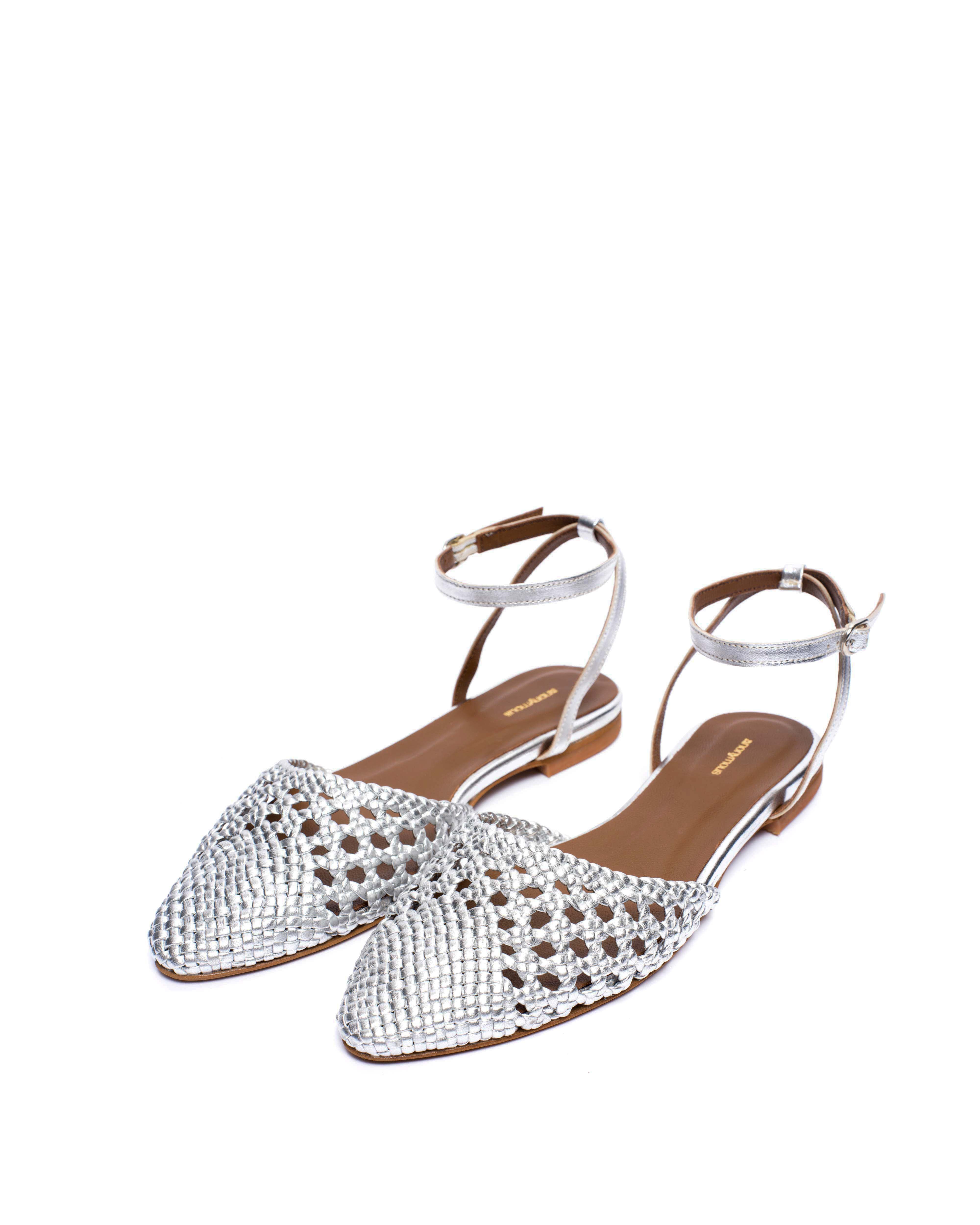 Senara 10 hand-braided Hand-braided leather Silver