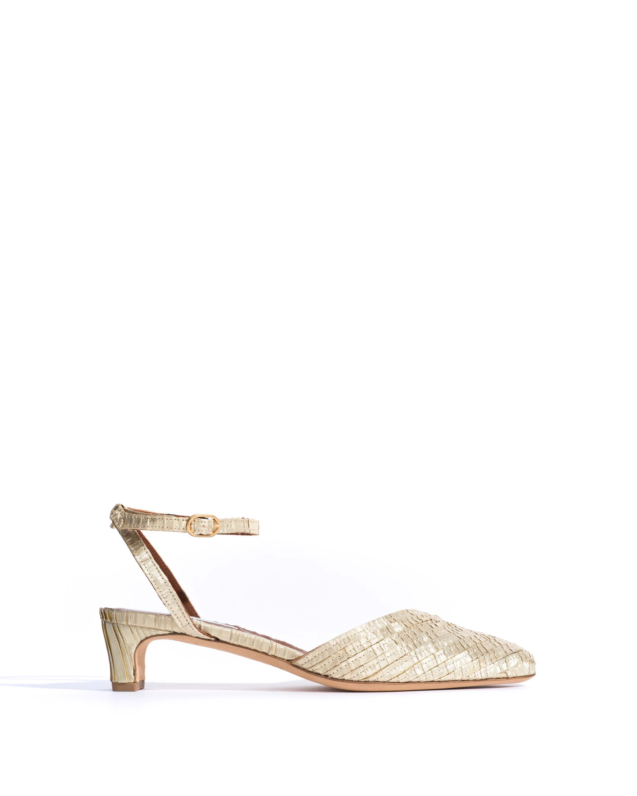 Givia 40 Pleated satin Champagne - Anonymous Copenhagen Heels