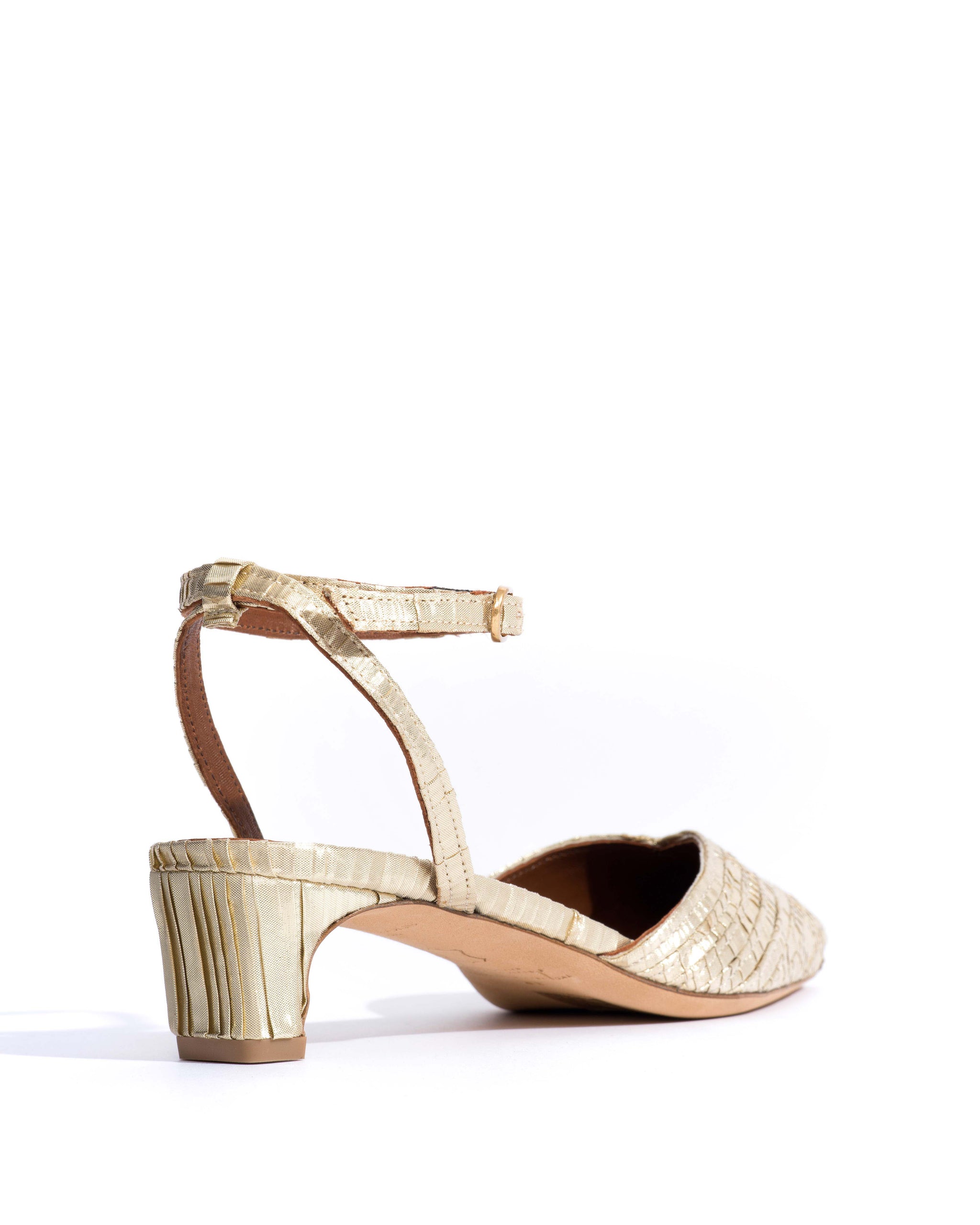 Givia 40 Pleated satin Champagne - Anonymous Copenhagen Heels
