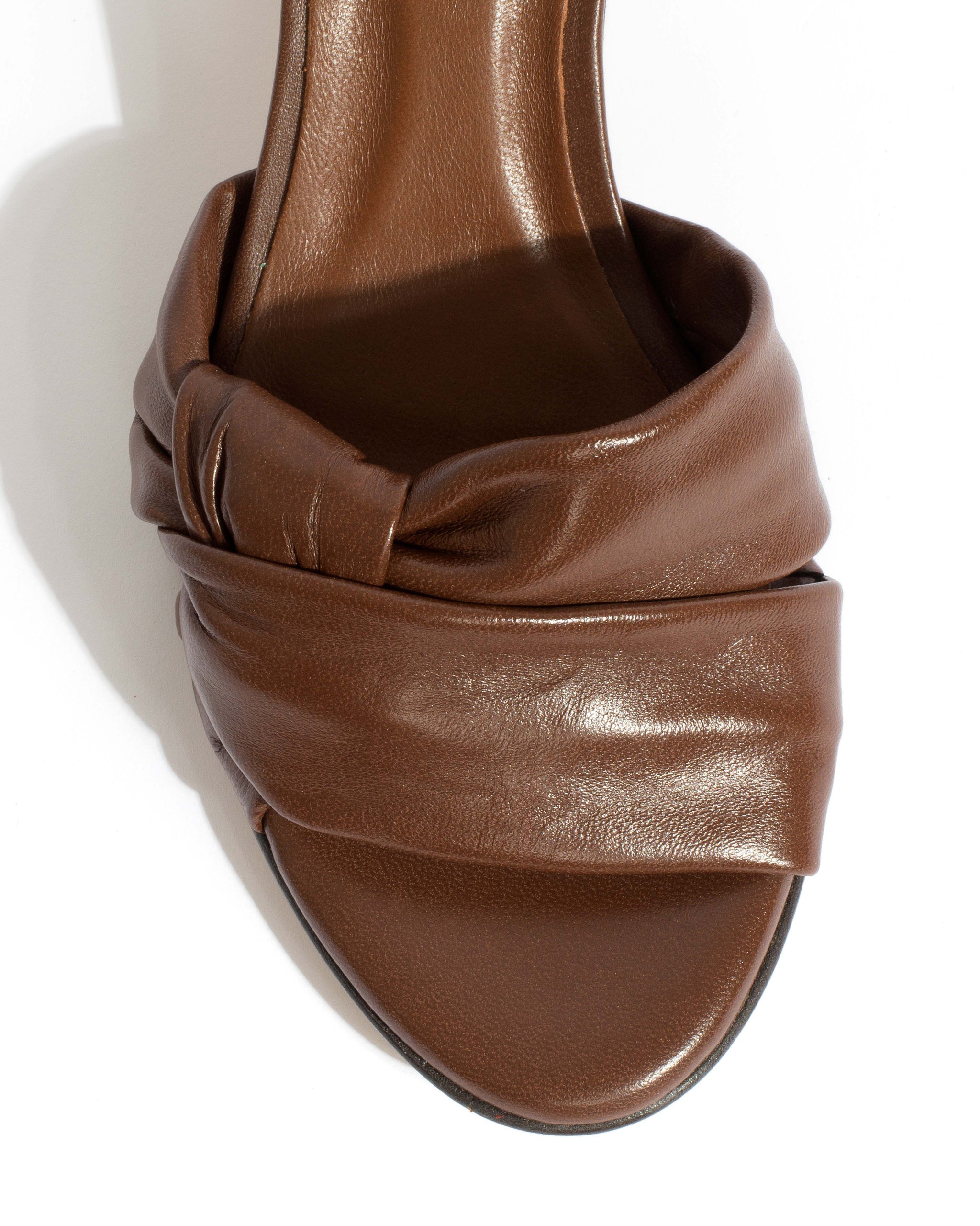 Kamilah 50 stiletto Shiny lamb Chocolate - Anonymous Copenhagen Shoes