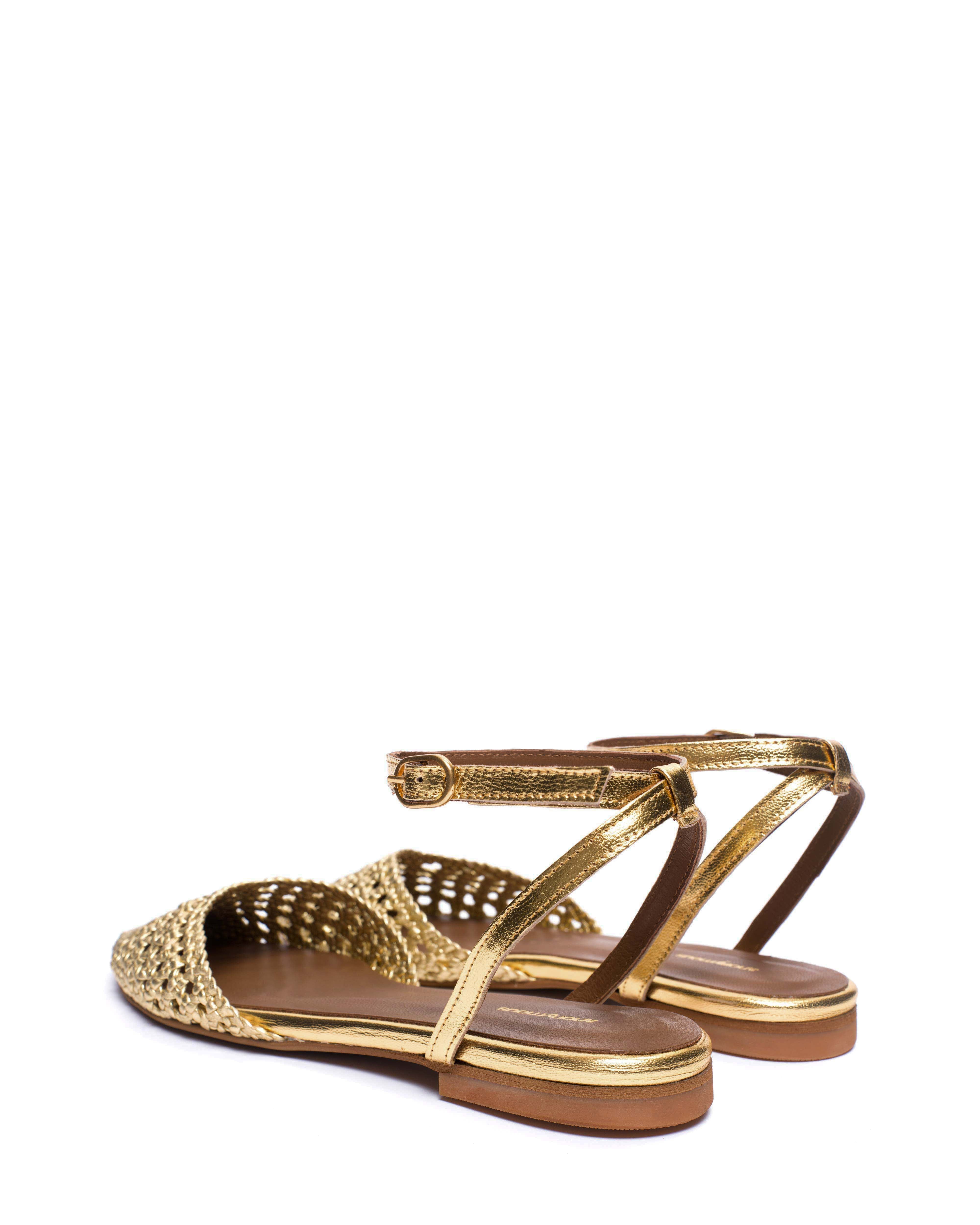 Senara 10 hand-braided Hand-braided leather Gold